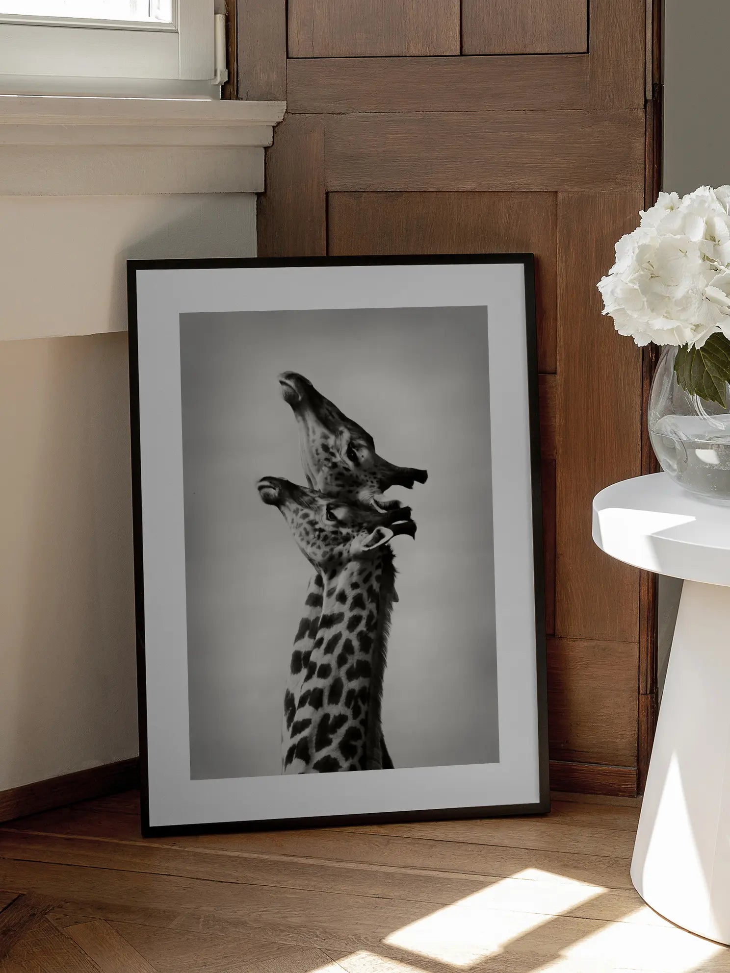 Giraffe Love Poster