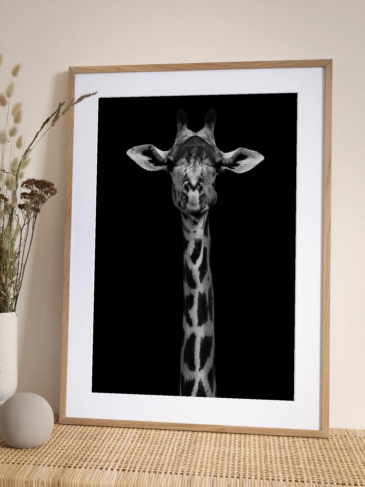 Giraffe Portrait Poster