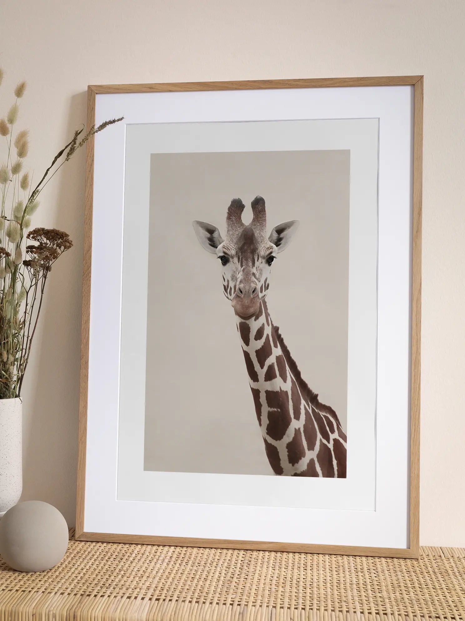 Giraffe Vertical Portrait Poster