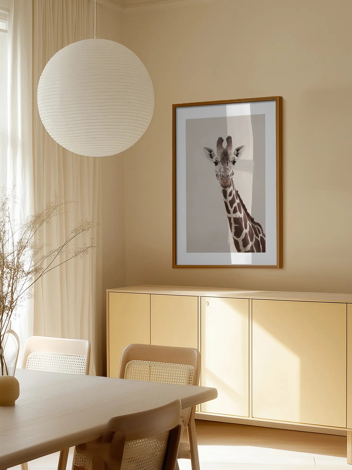 Giraffe Vertical Portrait Poster