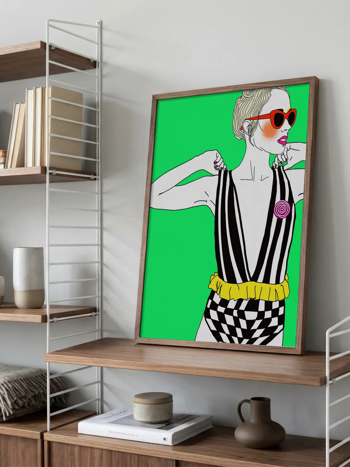 Girl With Golden Poster