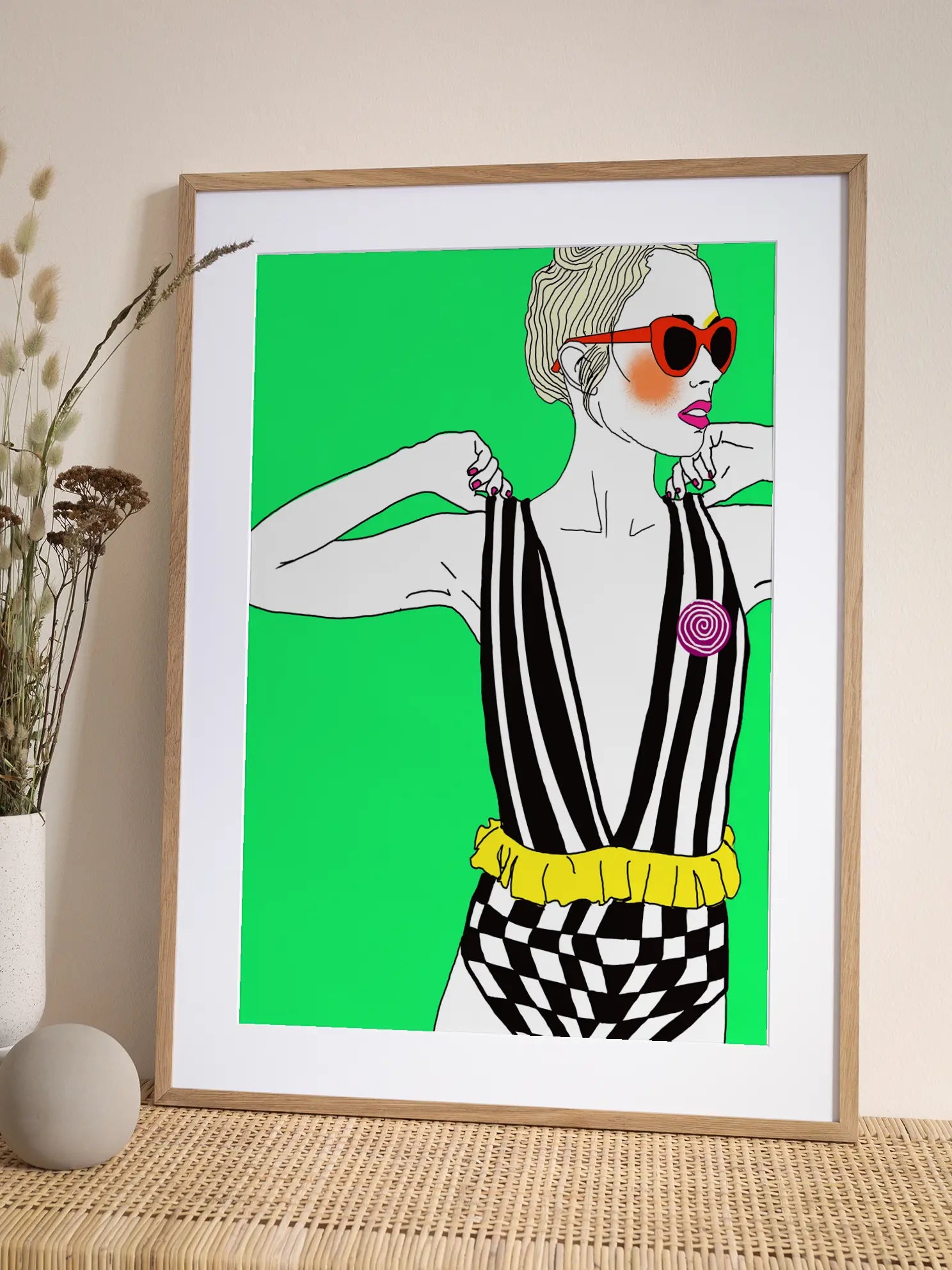 Girl With Golden Poster