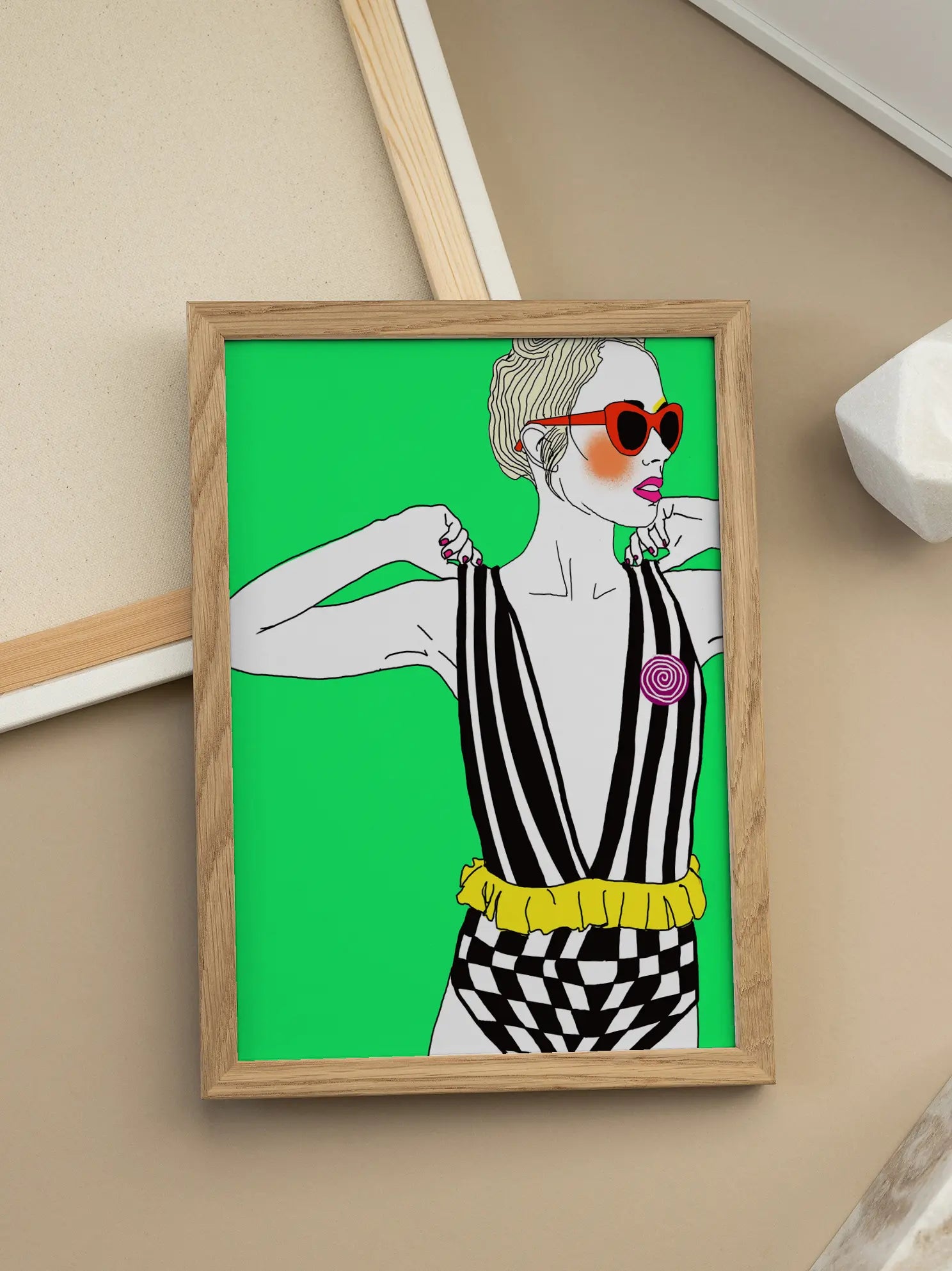 Girl With Golden Poster