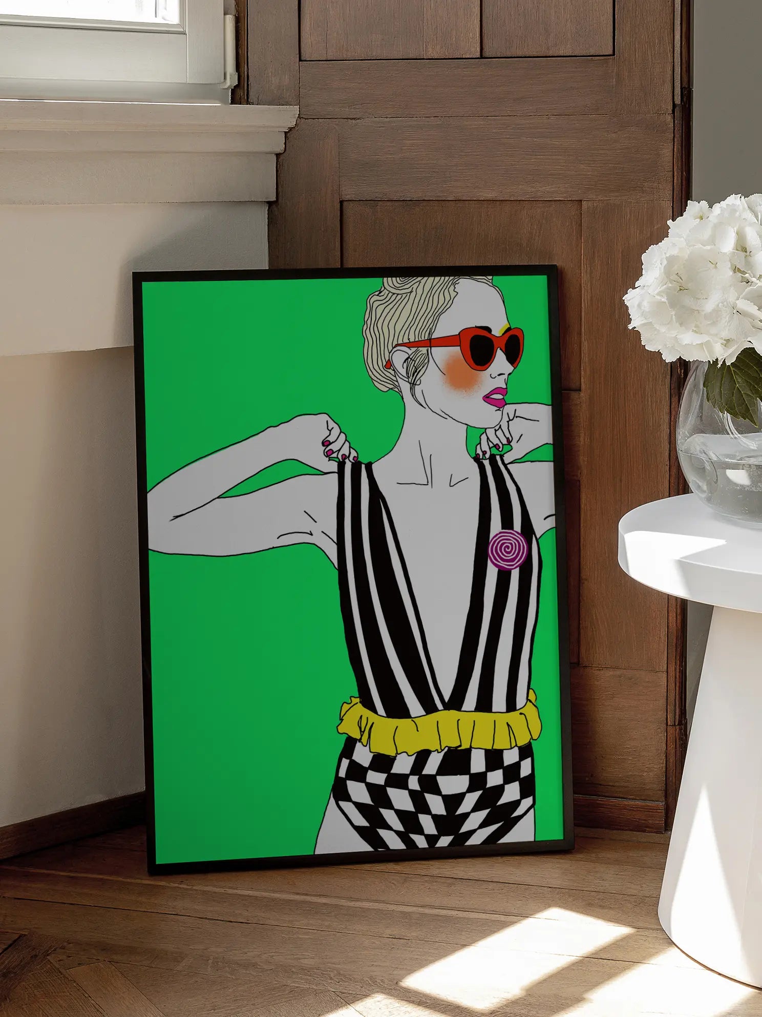 Girl With Golden Poster