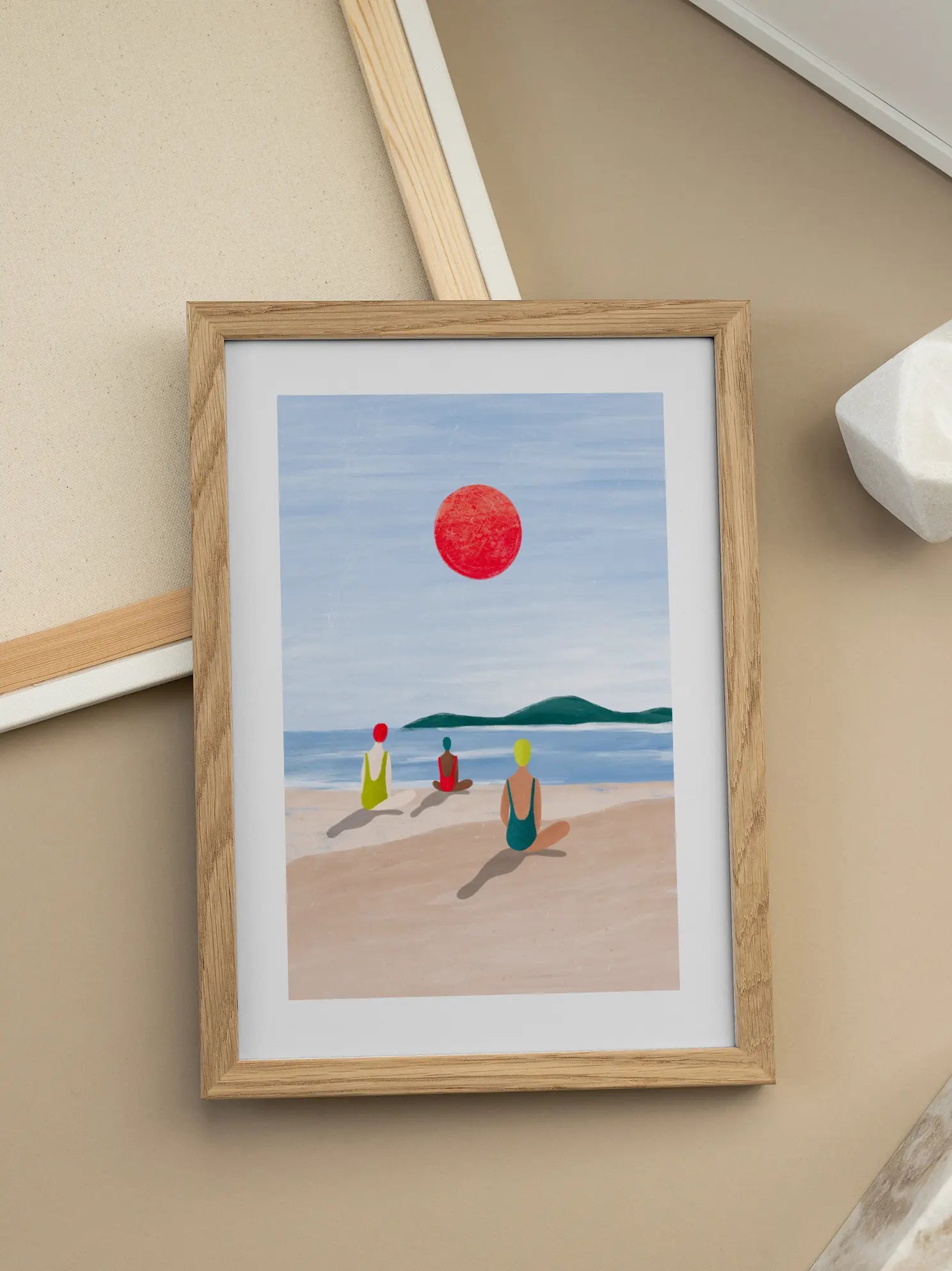 Girls At the Beach Poster