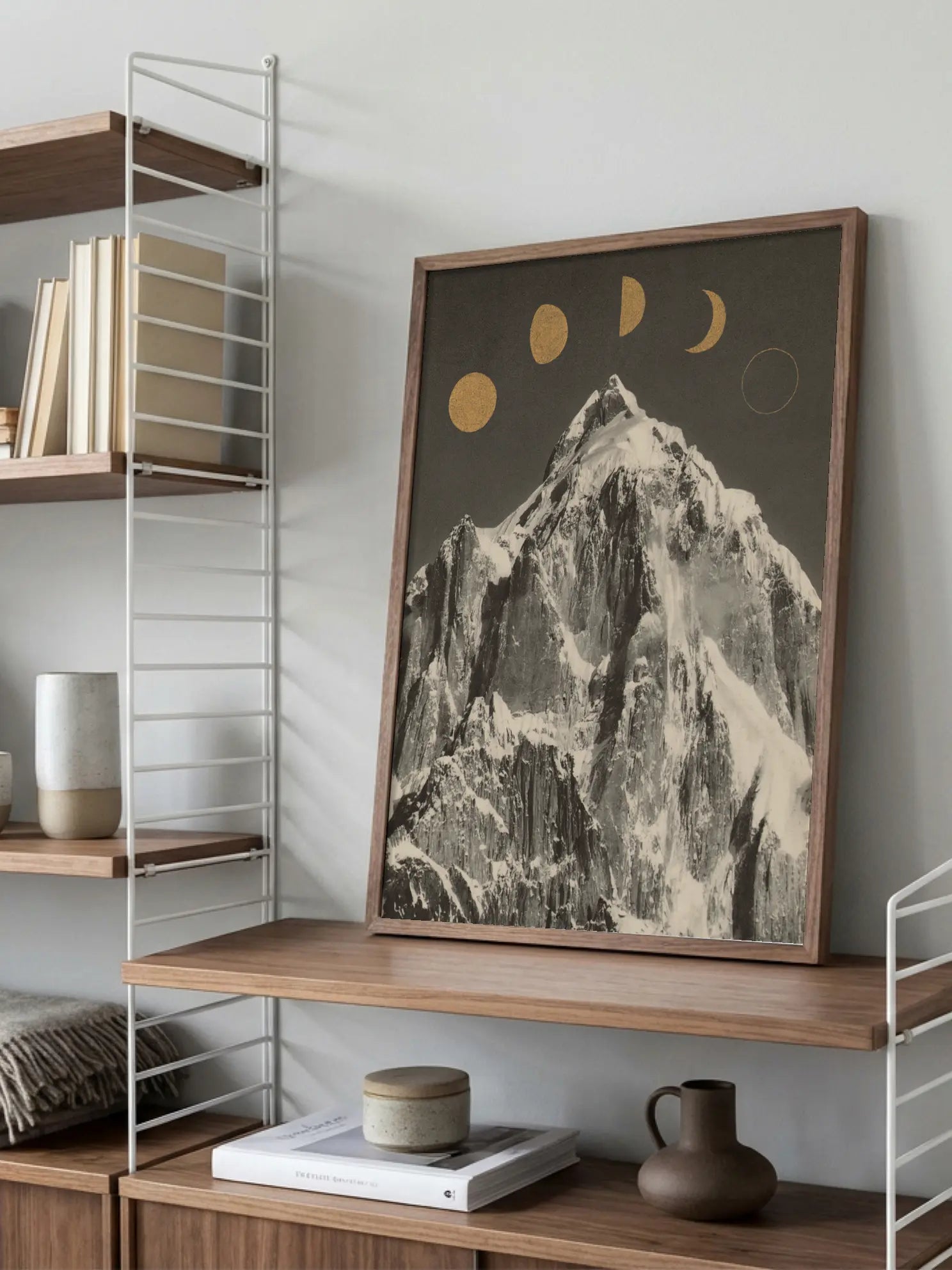 Gold Moon Phases Poster