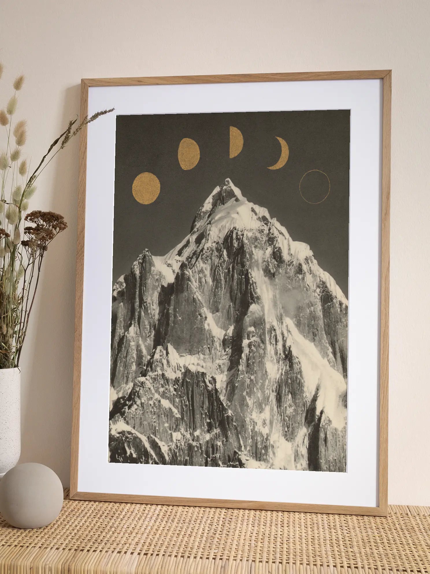 Gold Moon Phases Poster