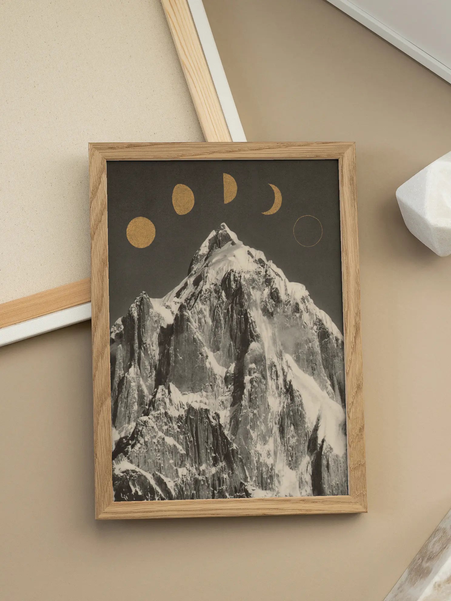 Gold Moon Phases Poster
