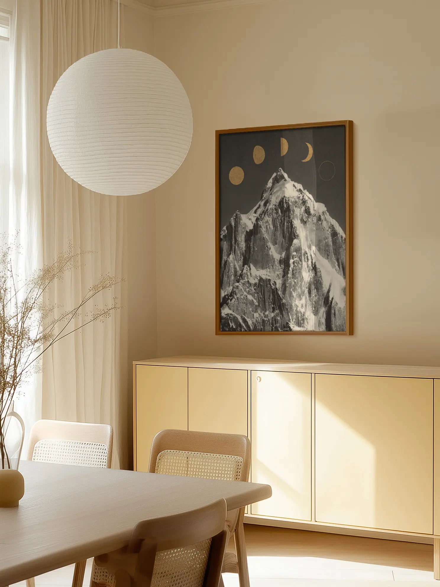 Gold Moon Phases Poster