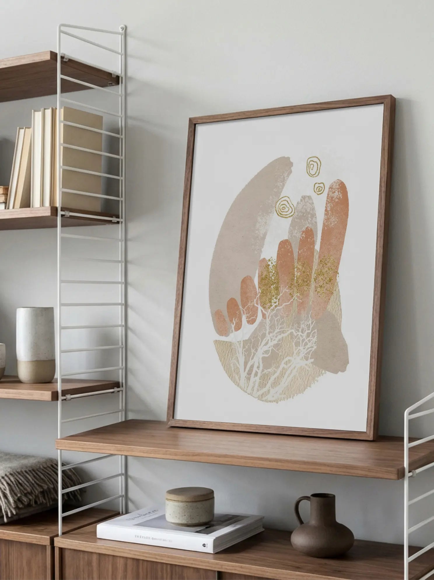Golden Abstract No1 Poster