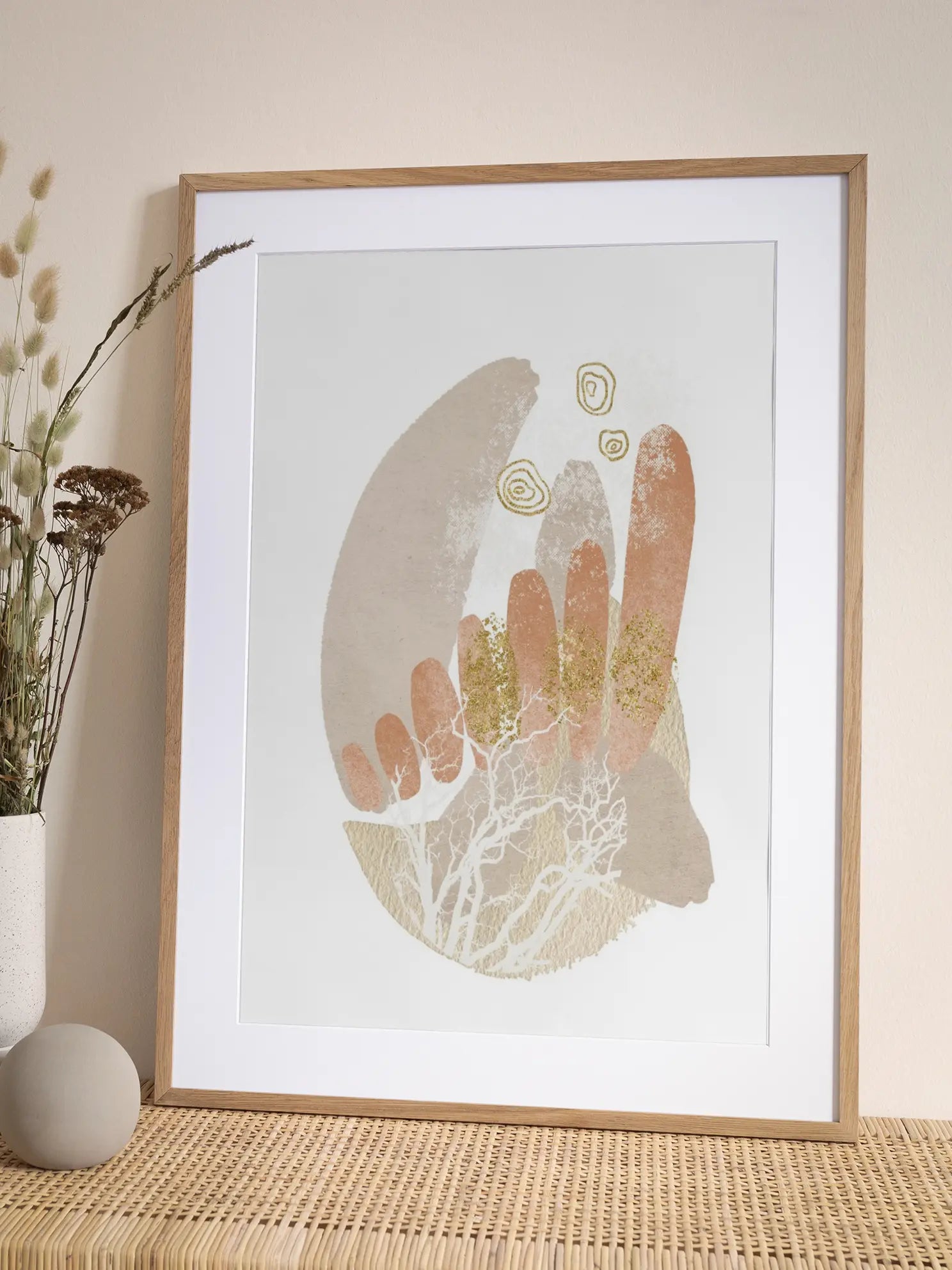 Golden Abstract No1 Poster