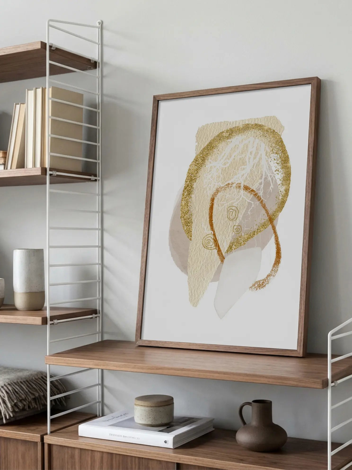 Golden Abstract No2 Poster