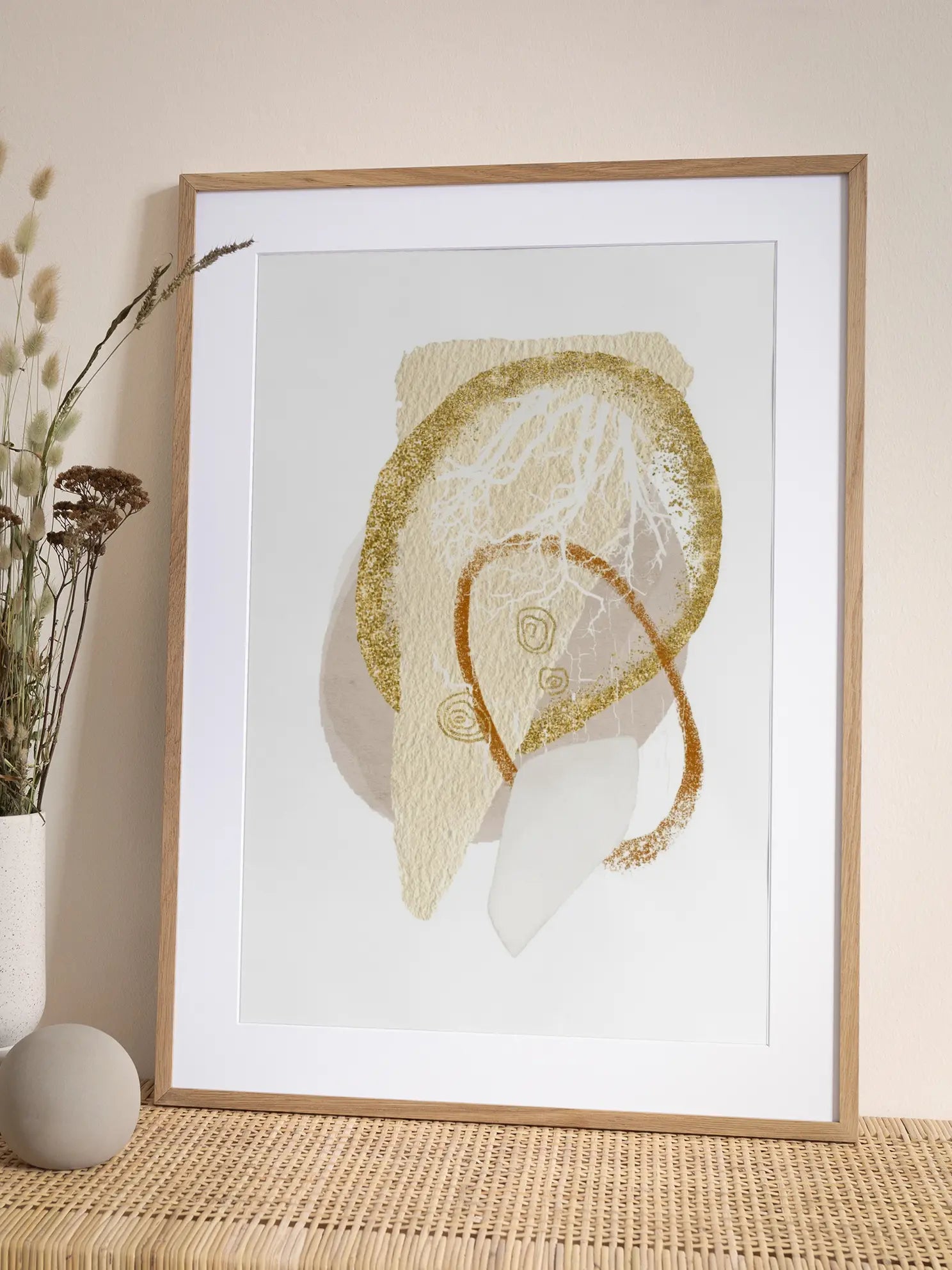 Golden Abstract No2 Poster