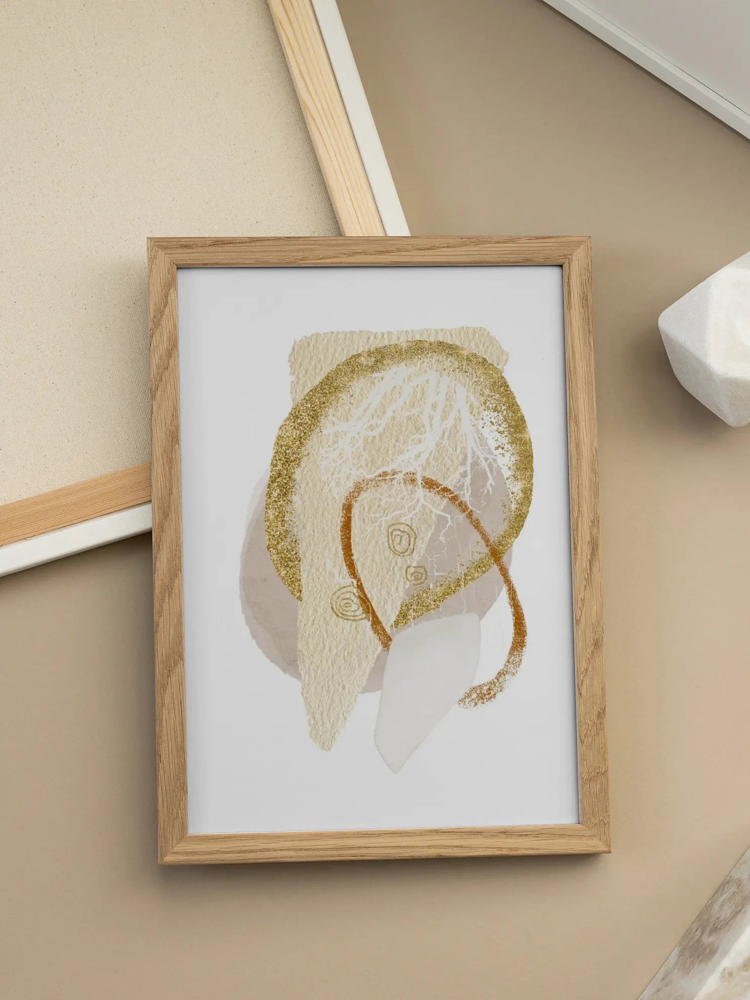 Golden Abstract No2 Poster