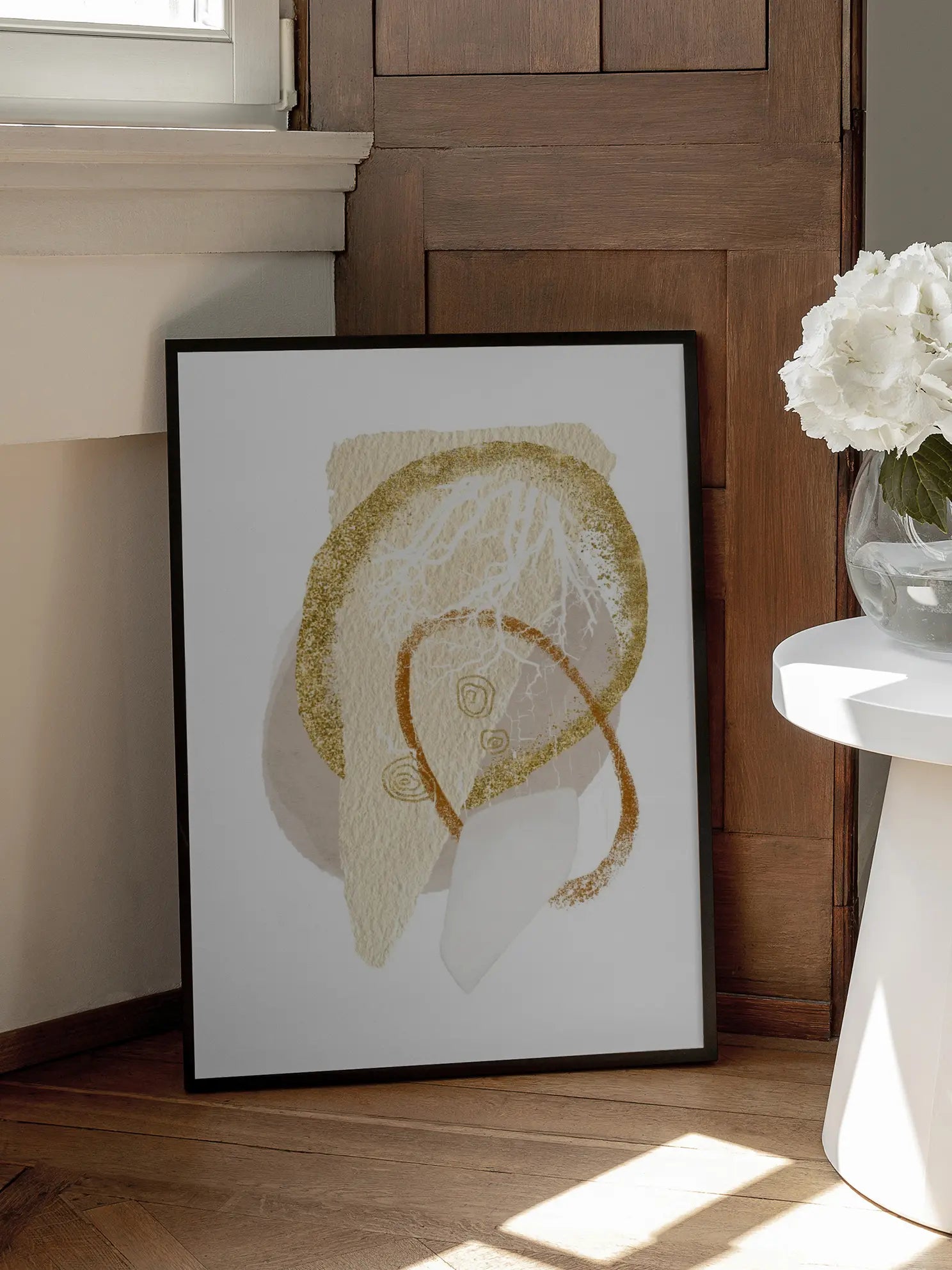 Golden Abstract No2 Poster