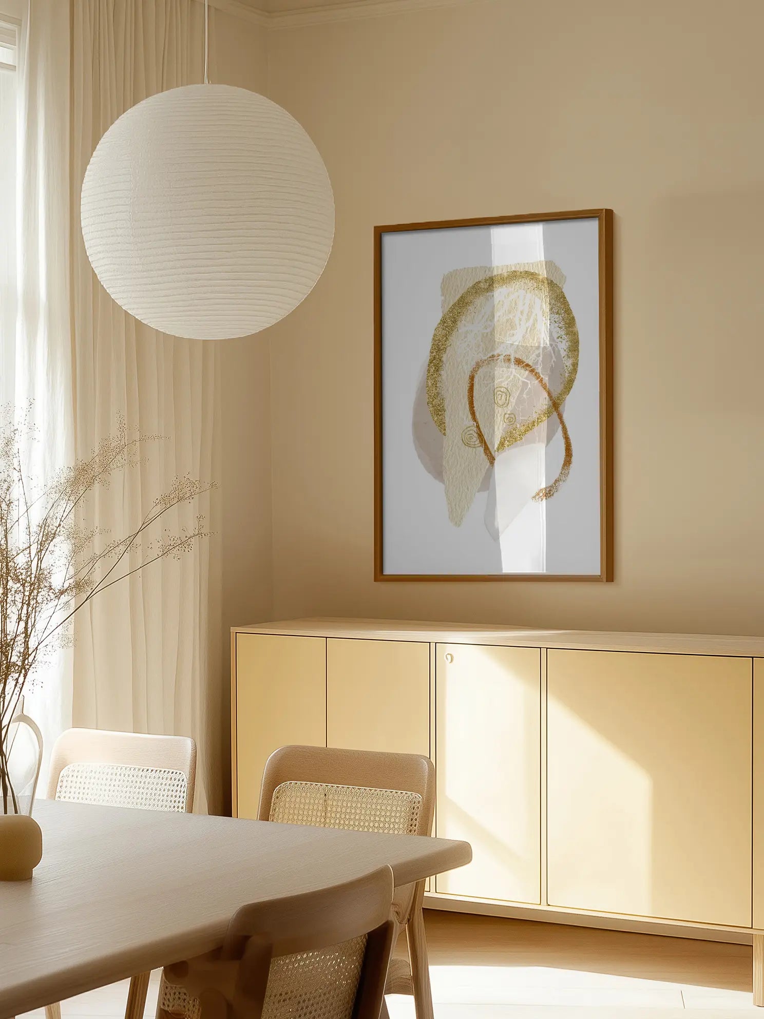 Golden Abstract No2 Poster