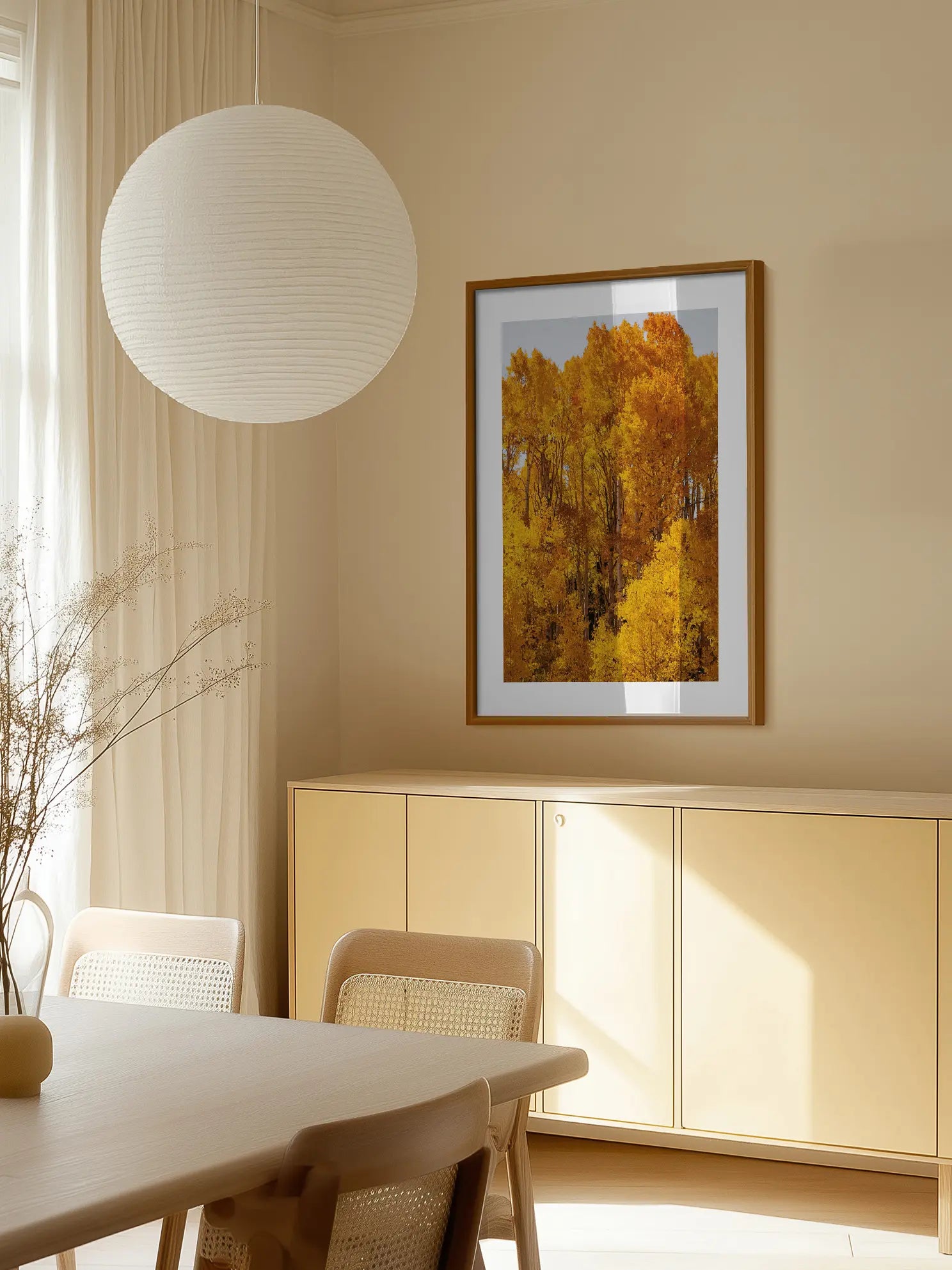 Golden Aspen Forest Poster