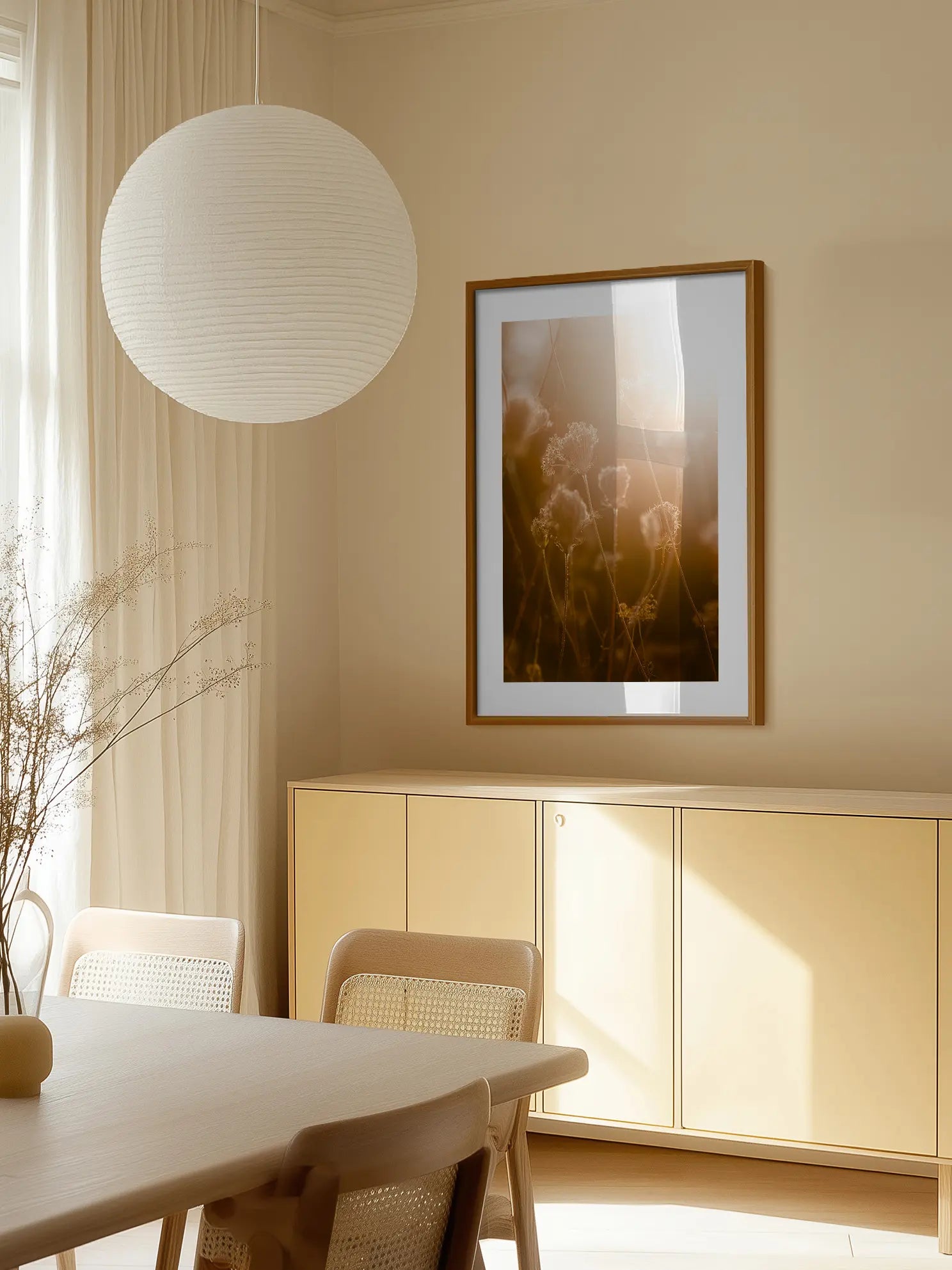Golden Flowers Poster