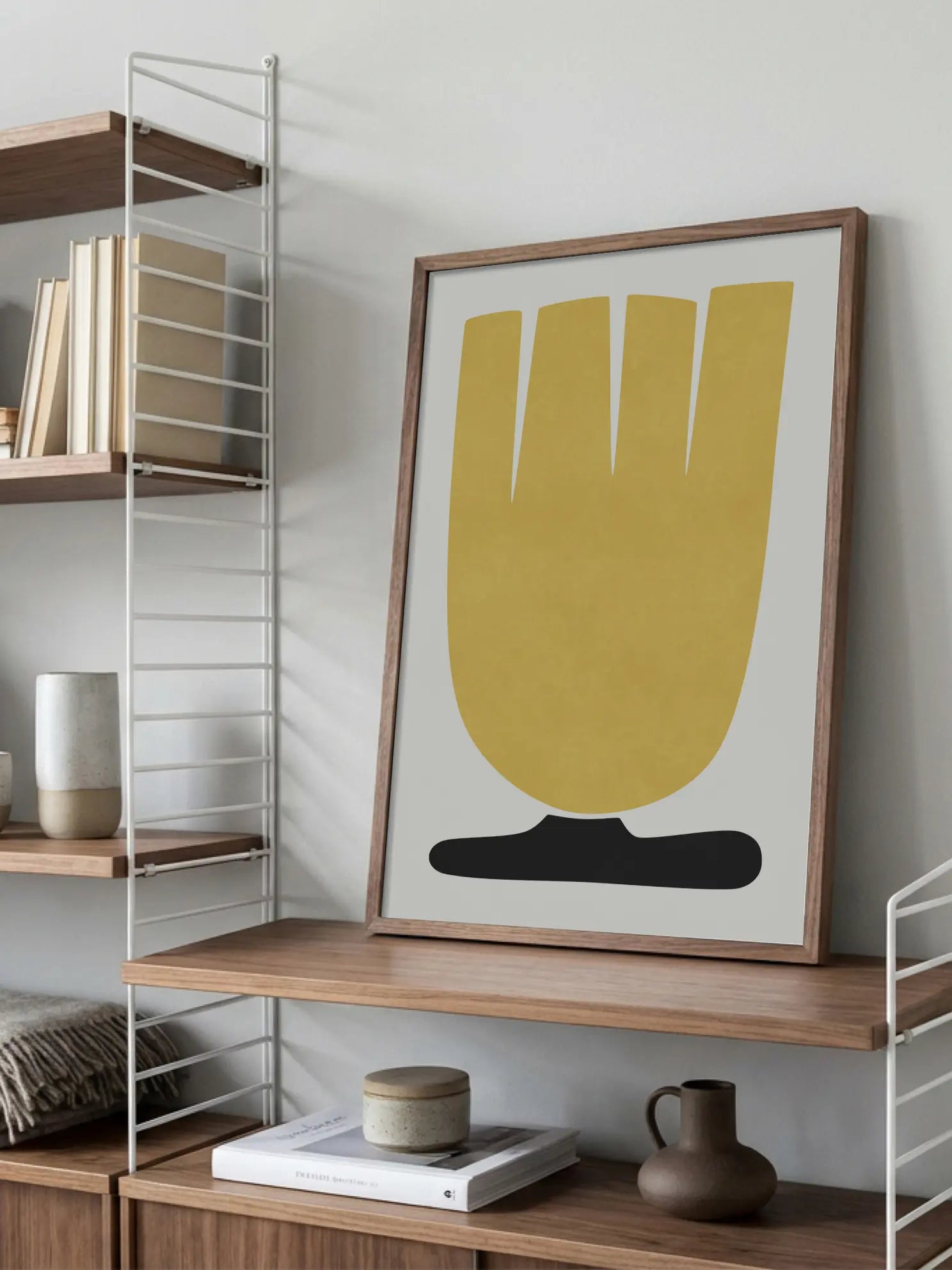 Golden Petal Form Poster