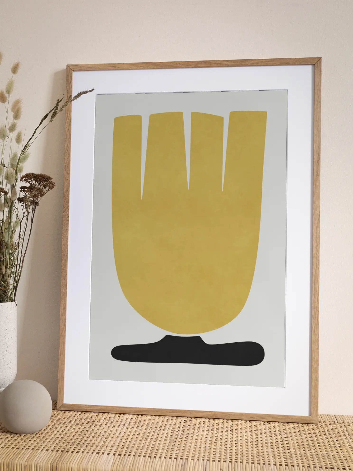 Golden Petal Form Poster