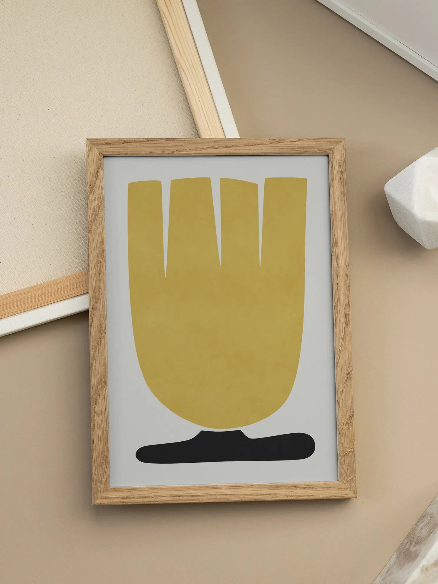 Golden Petal Form Poster