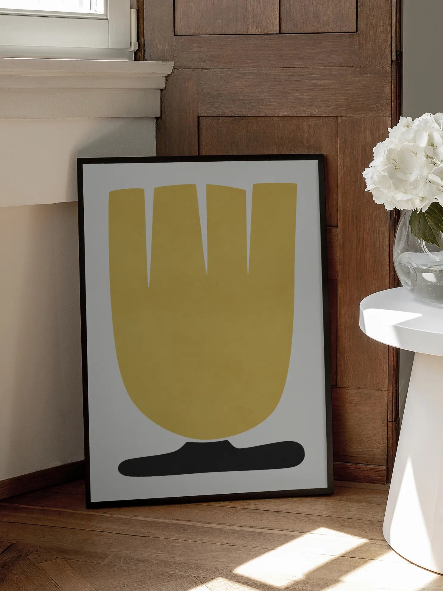 Golden Petal Form Poster