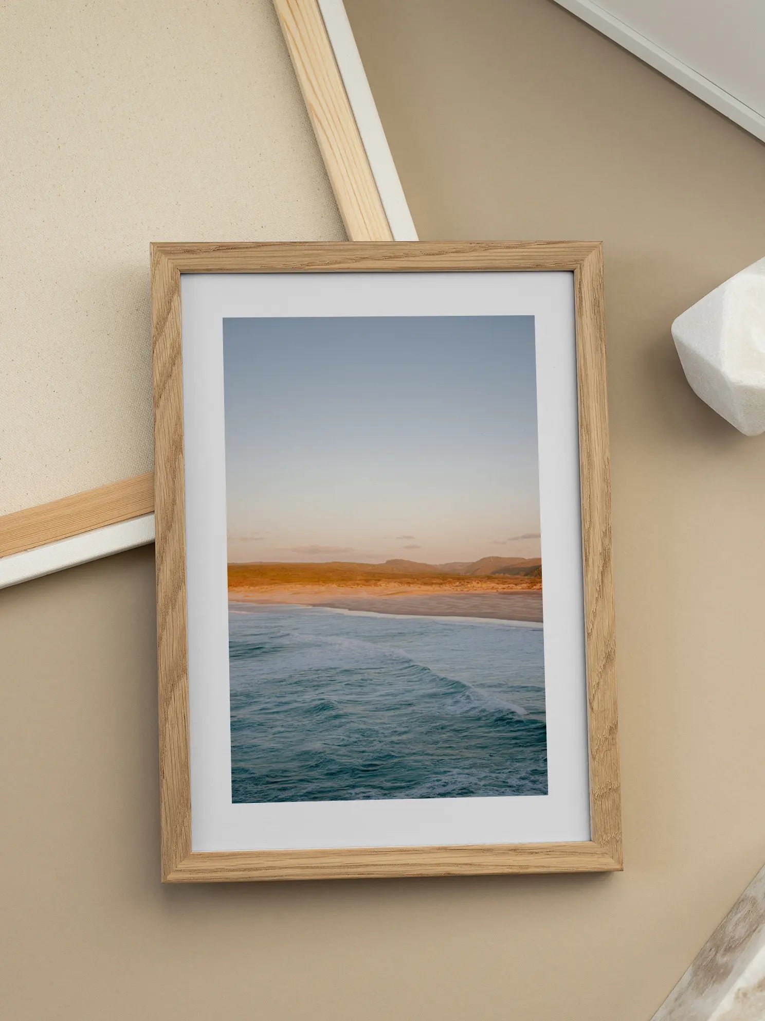 Golden Sunset Beach Poster