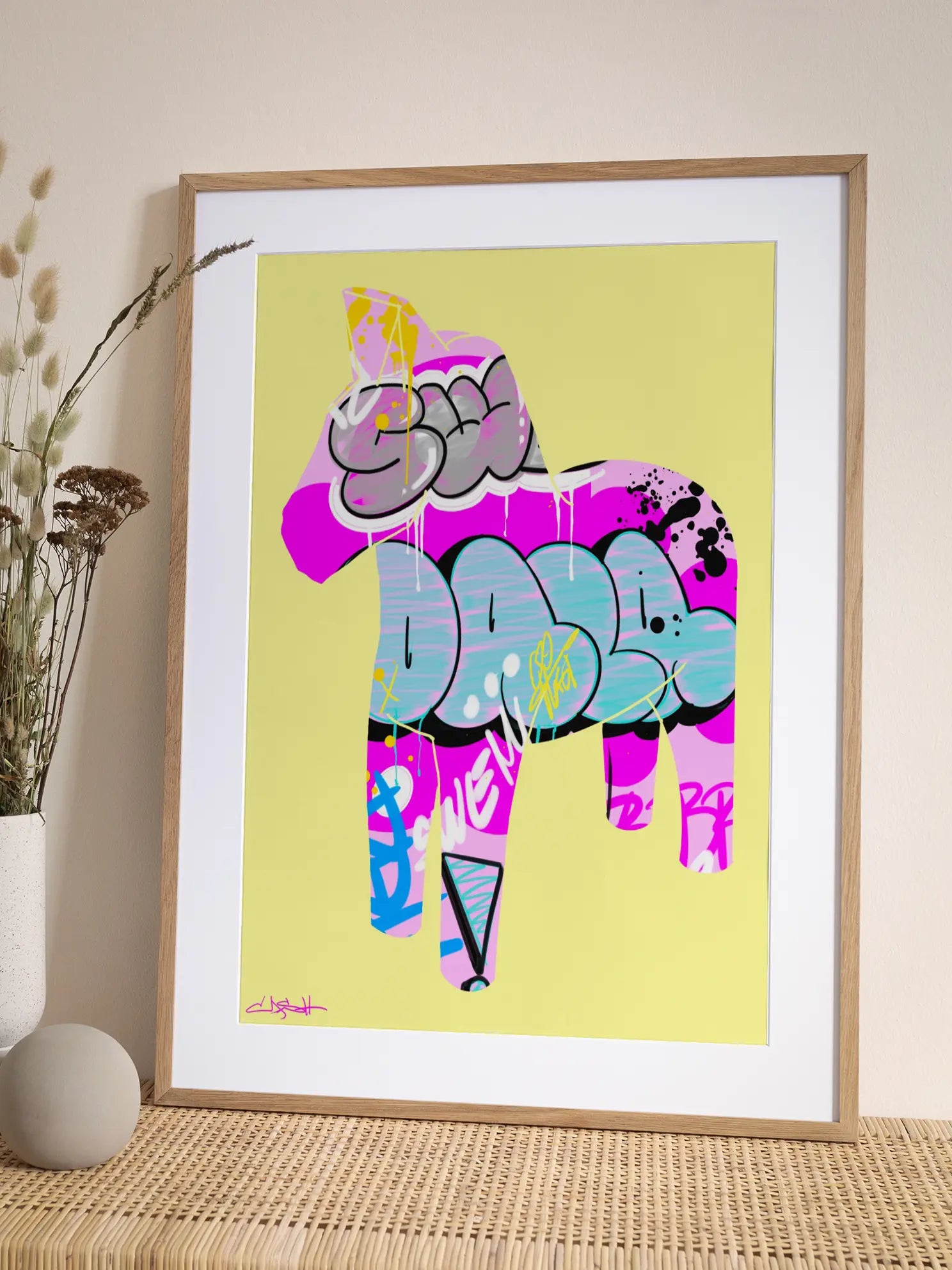 Graffiti Dala Horse No1 Poster