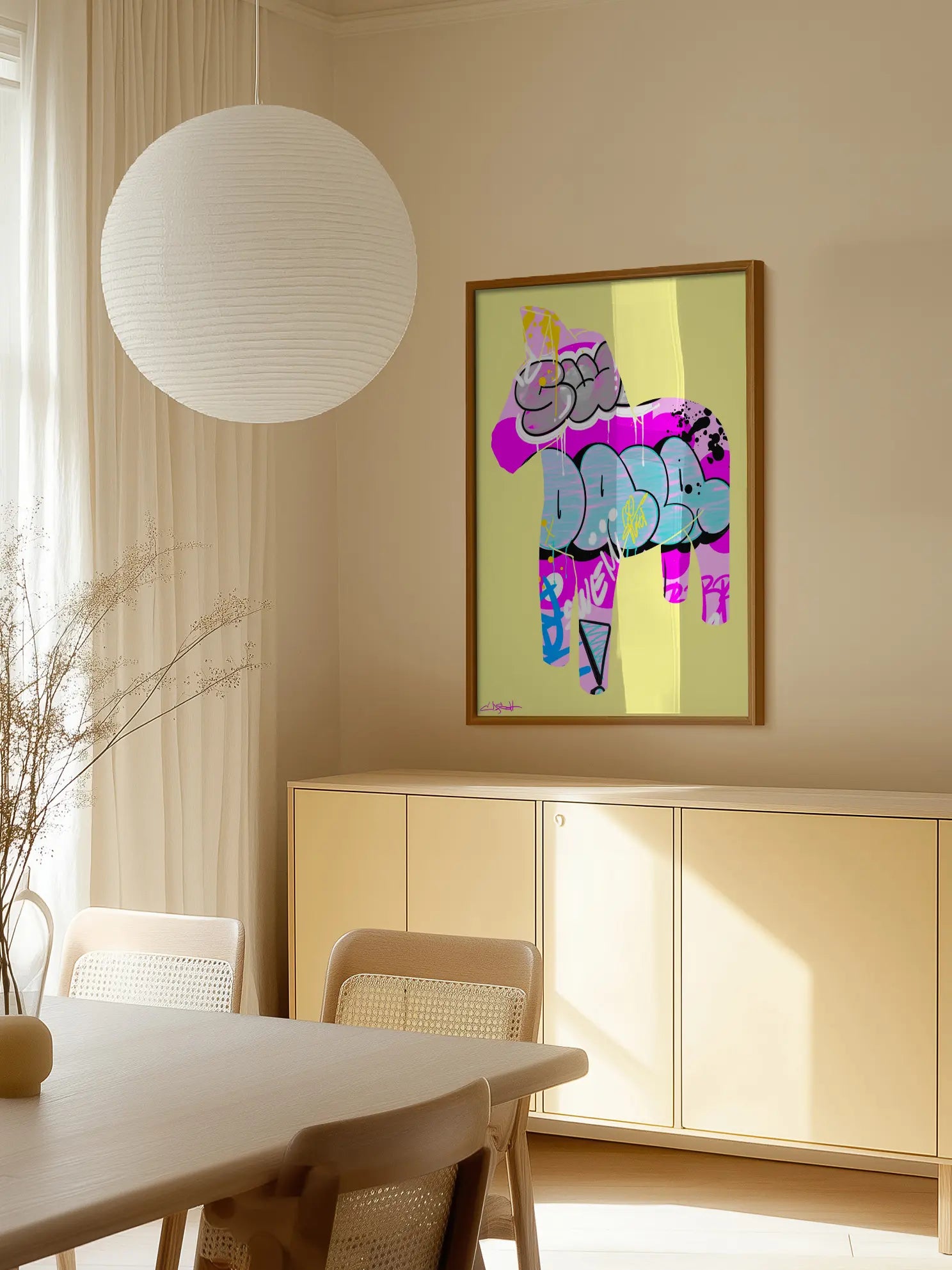 Graffiti Dala Horse No1 Poster