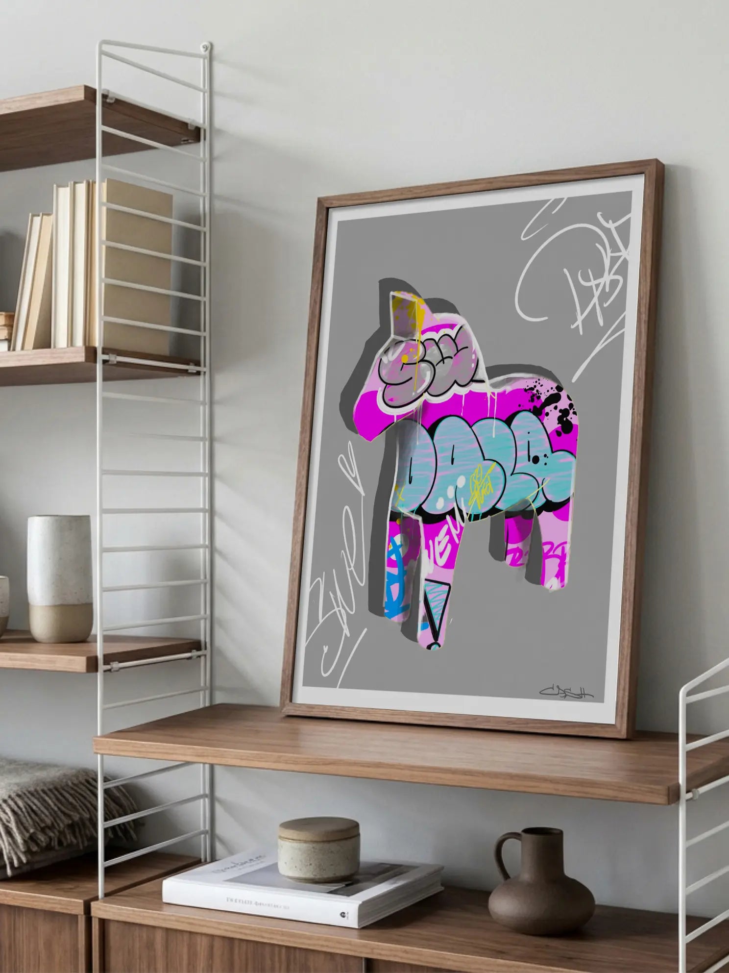 Graffiti Dala Horse No2 Poster