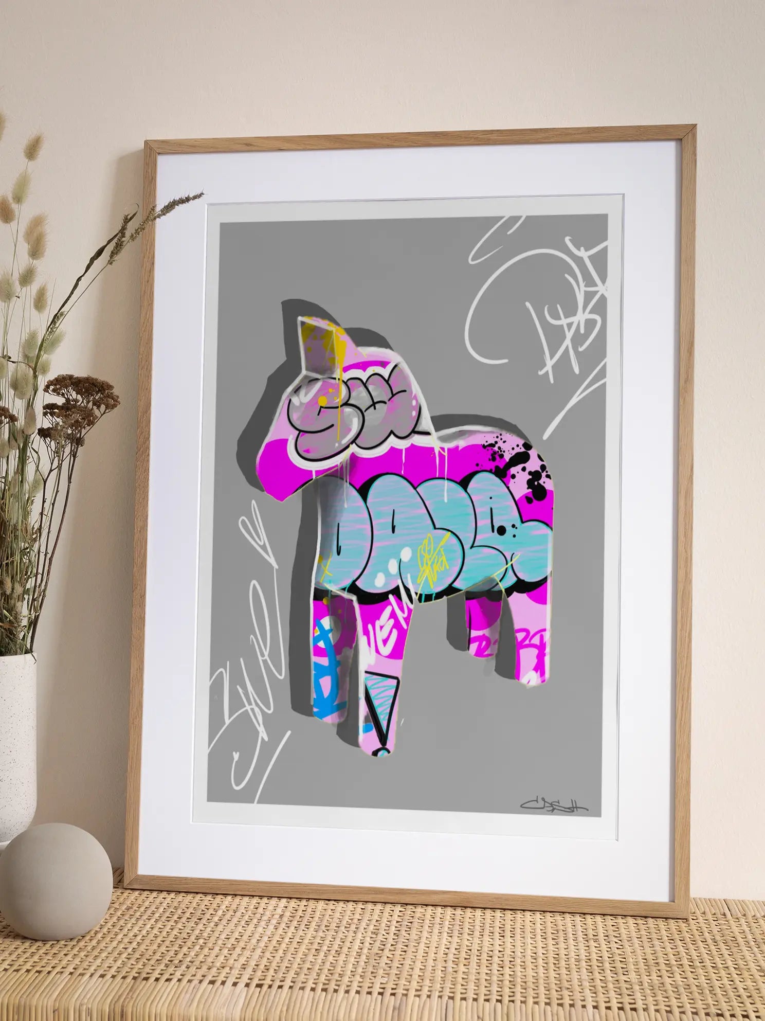 Graffiti Dala Horse No2 Poster
