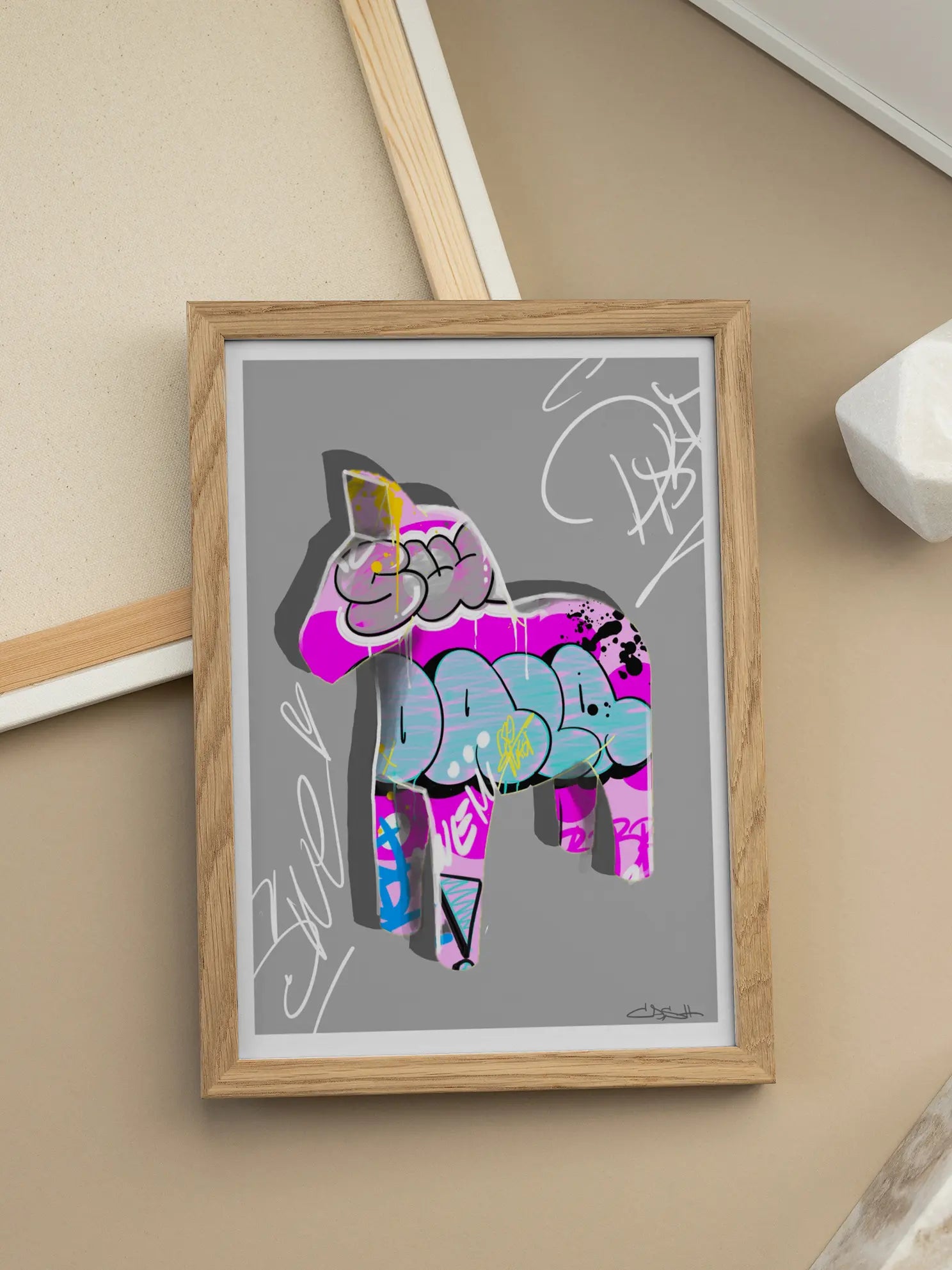 Graffiti Dala Horse No2 Poster