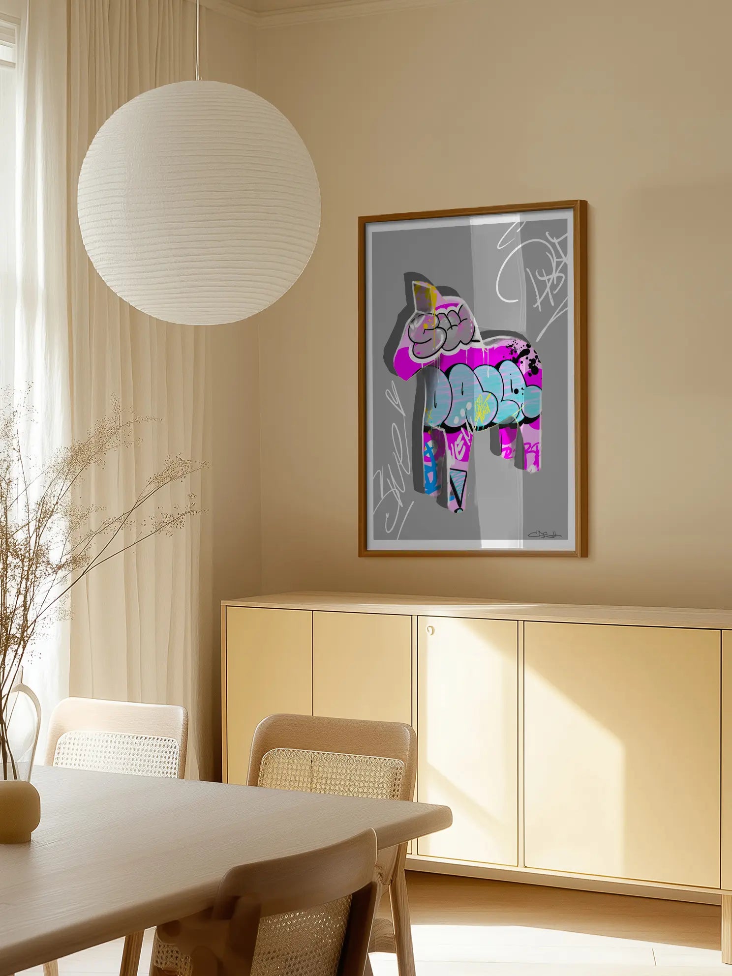 Graffiti Dala Horse No2 Poster