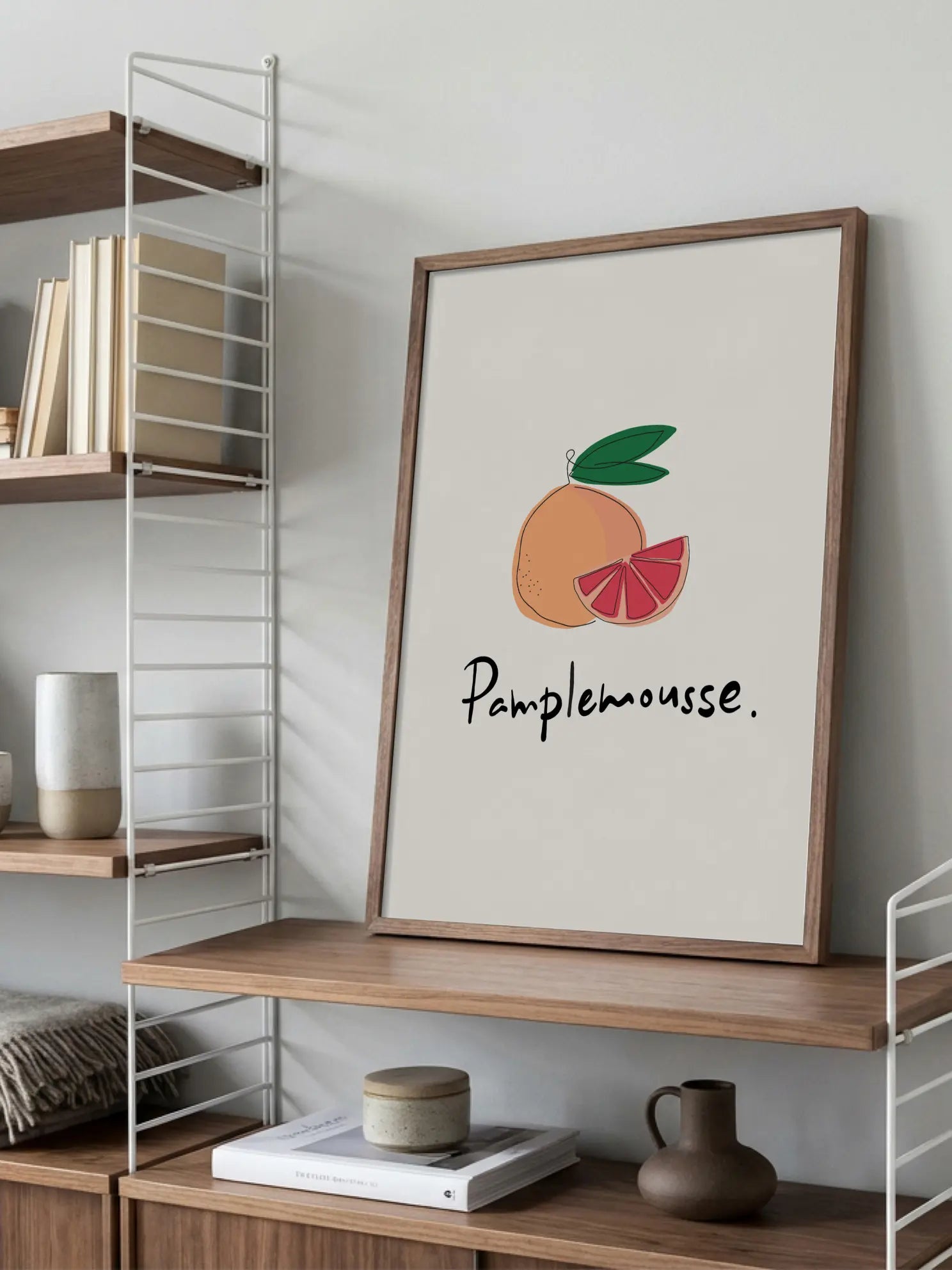 Grapefruit Outline Poster