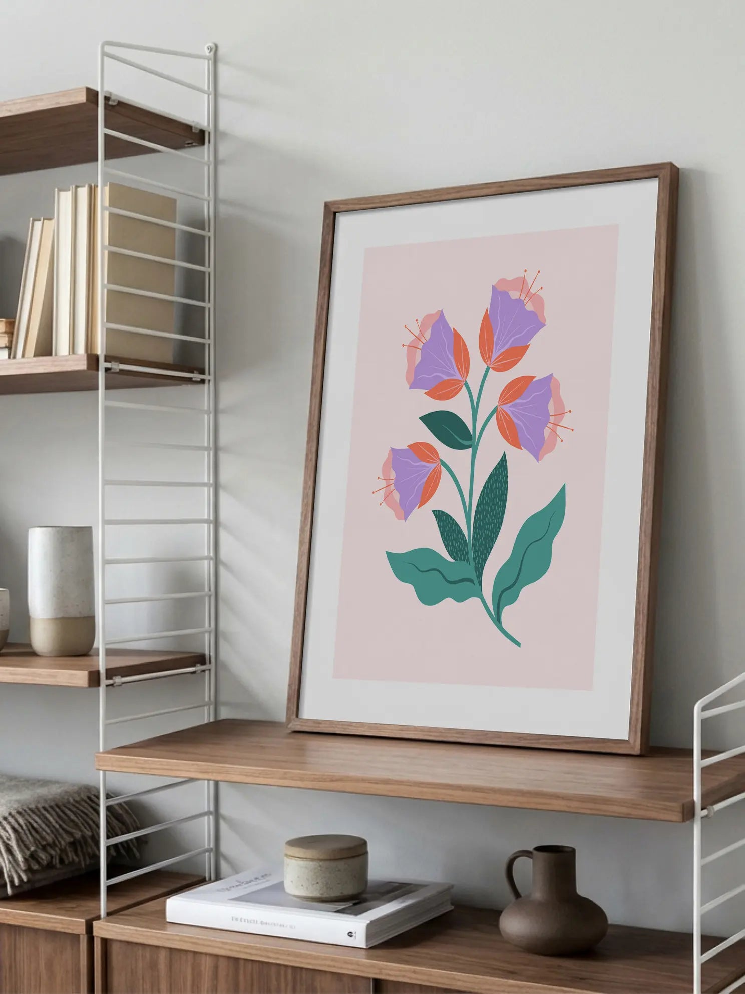 Graphic Bellflowers Poster