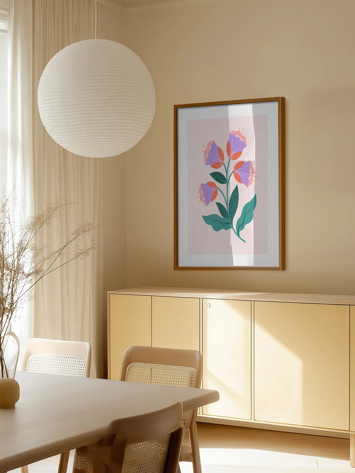 Graphic Bellflowers Poster