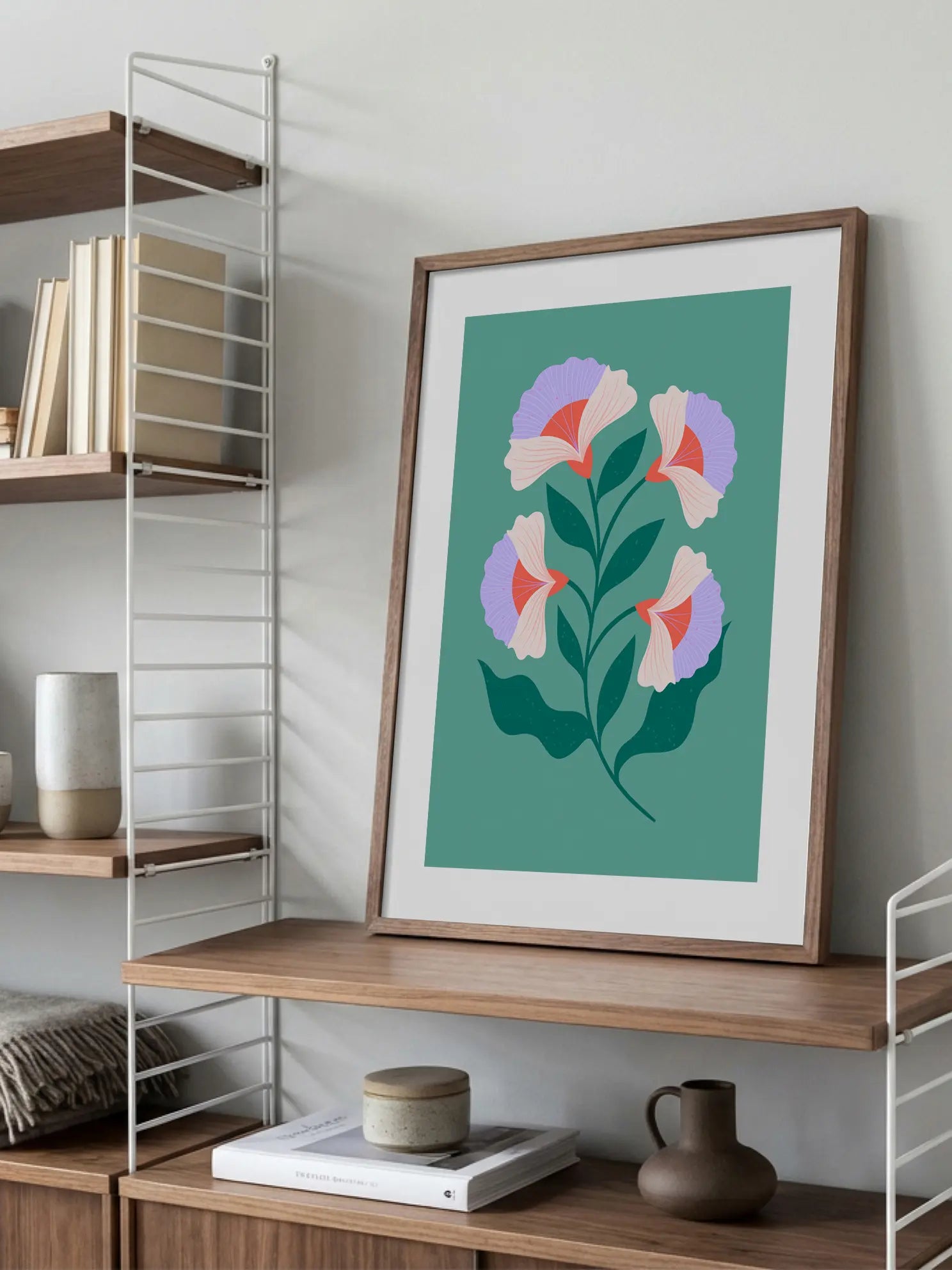 Graphic Colorful Flowers Poster
