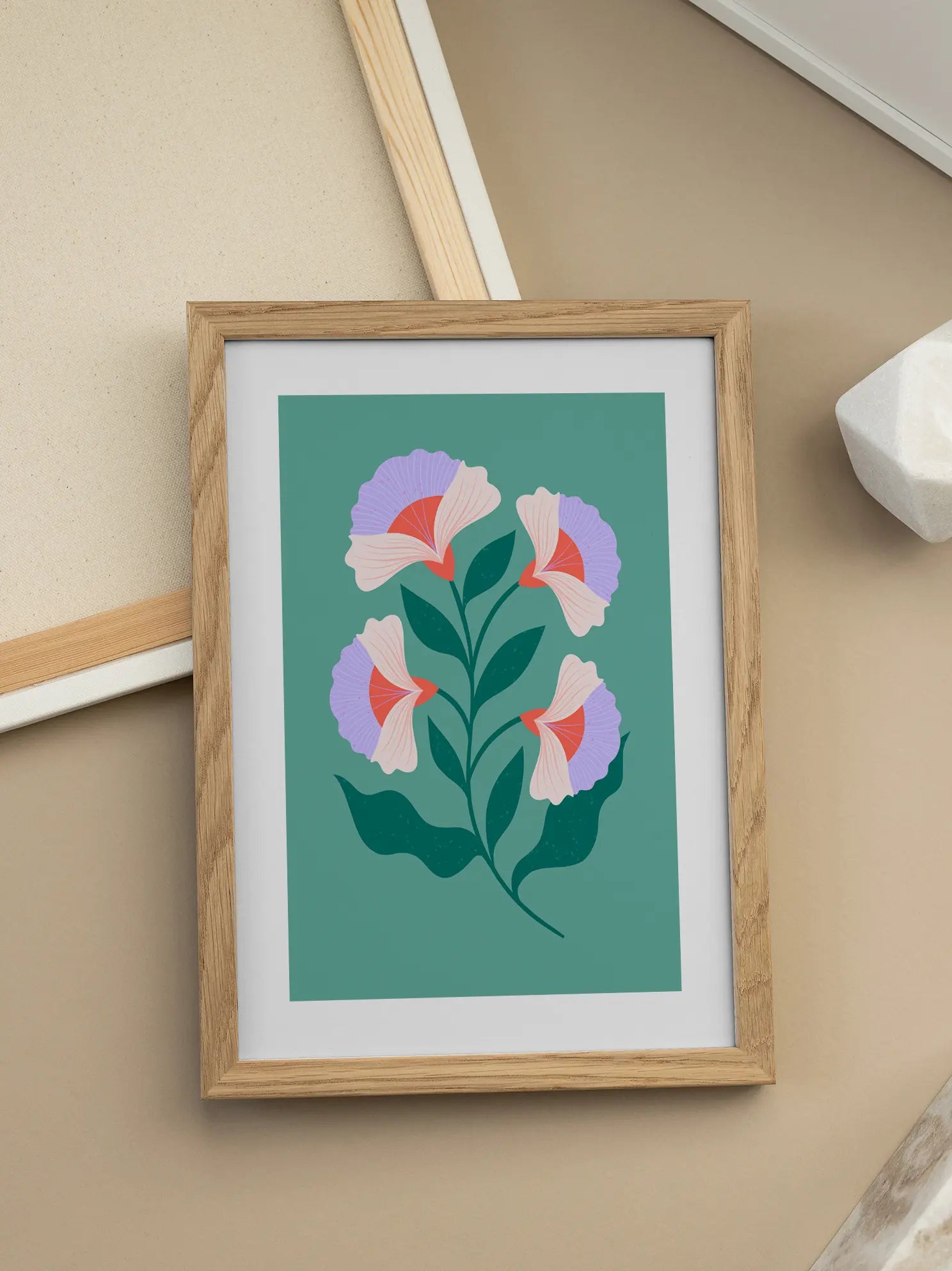 Graphic Colorful Flowers Poster