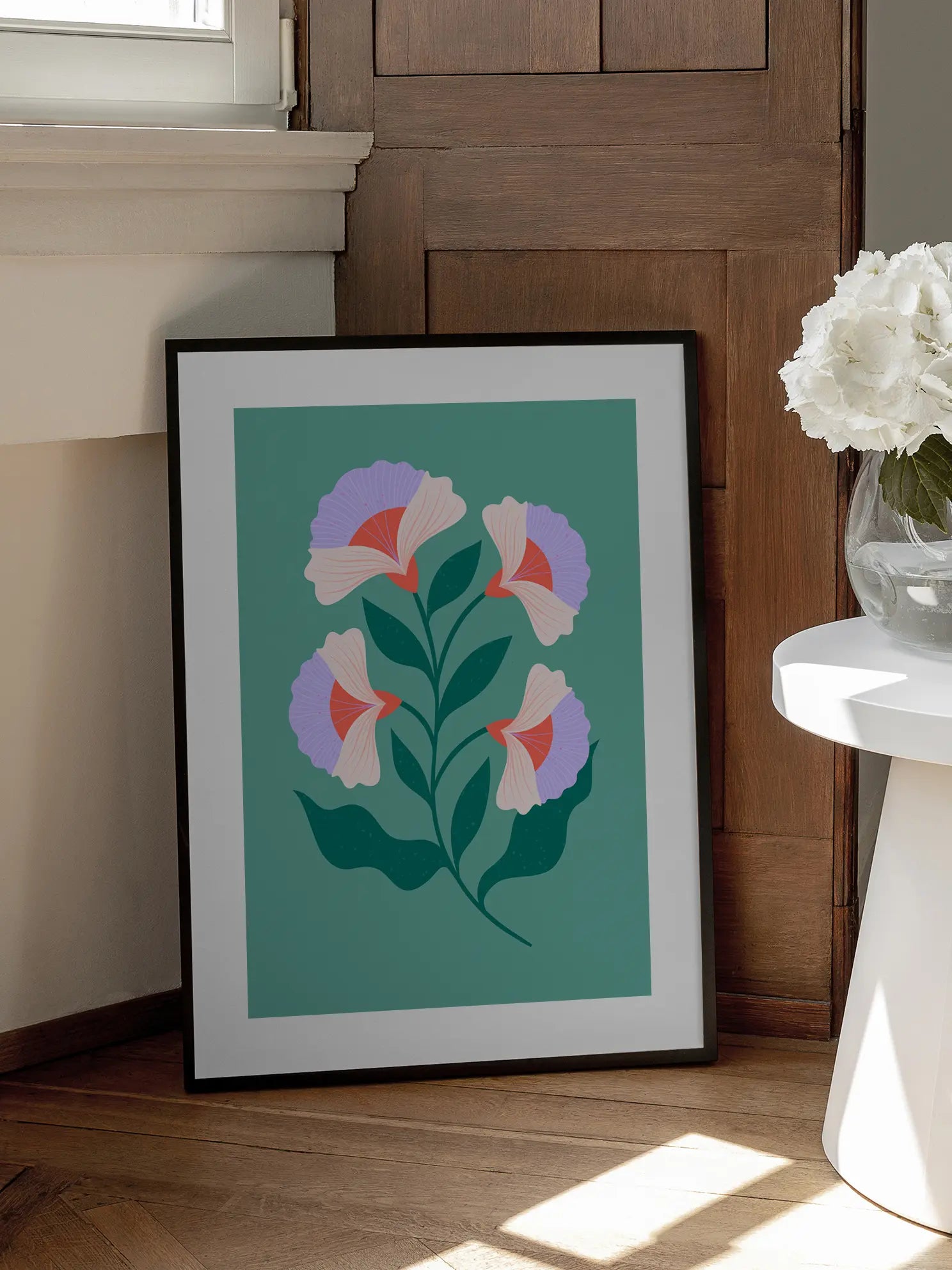 Graphic Colorful Flowers Poster