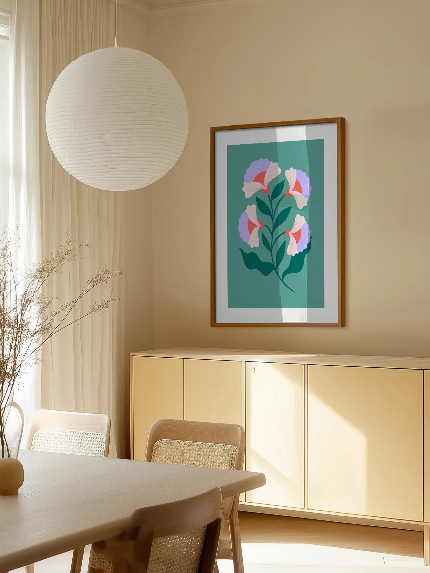 Graphic Colorful Flowers Poster