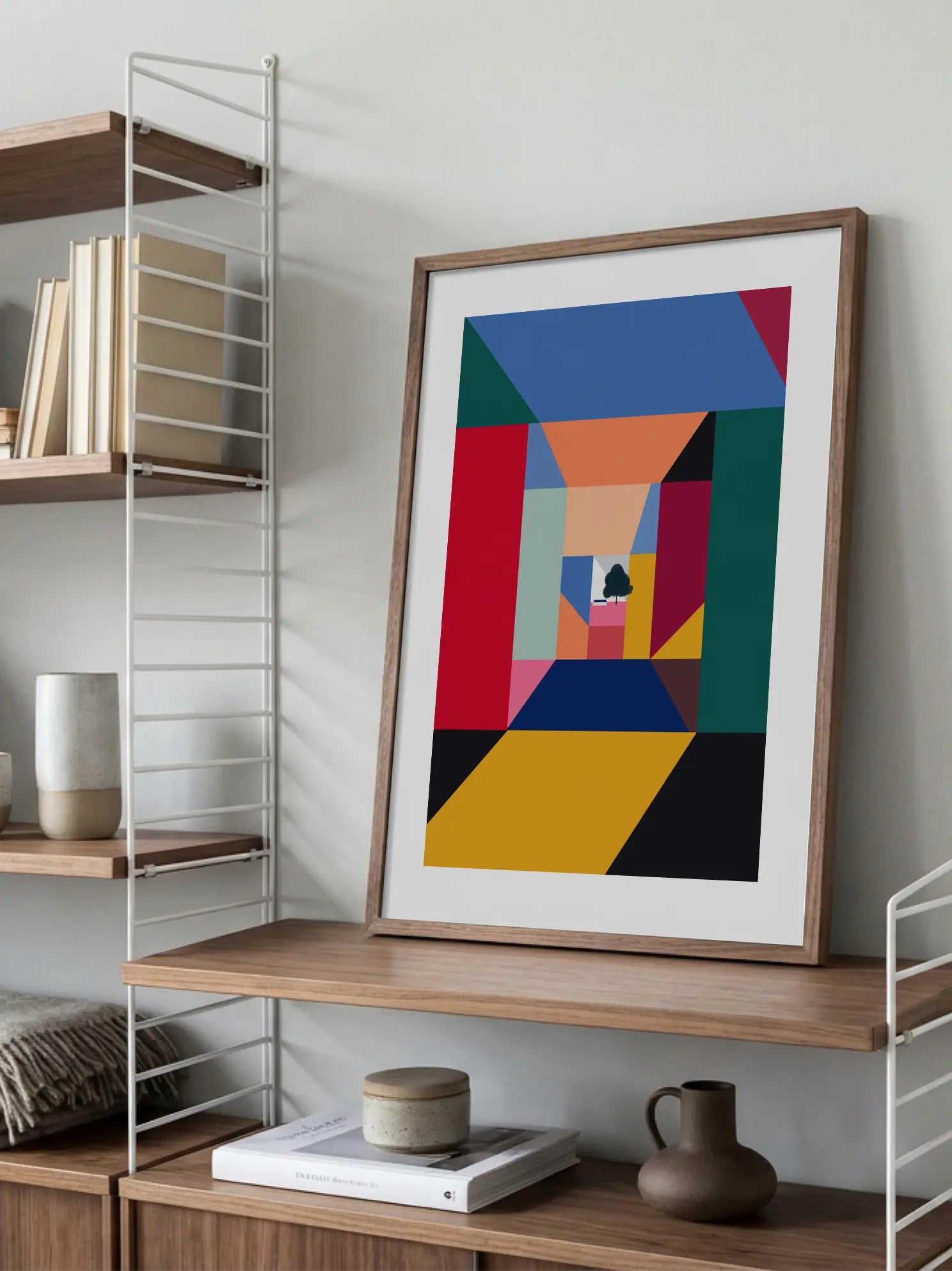 Graphic Colorful House Poster