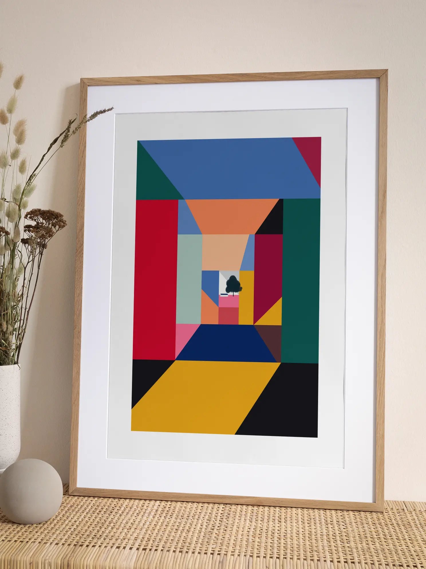 Graphic Colorful House Poster