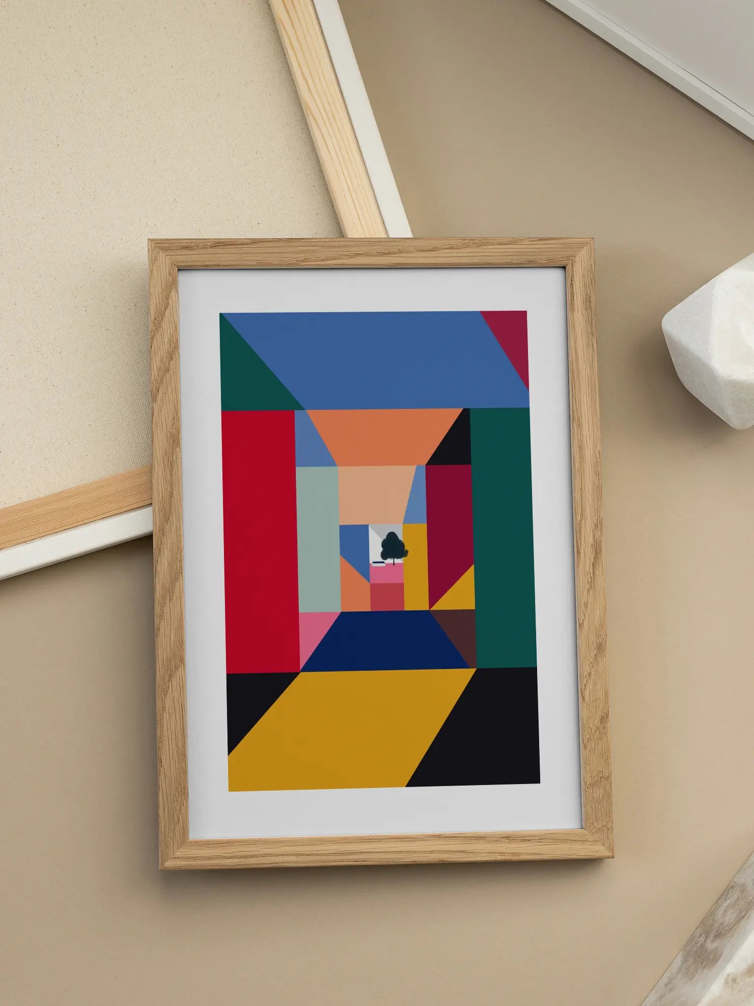 Graphic Colorful House Poster