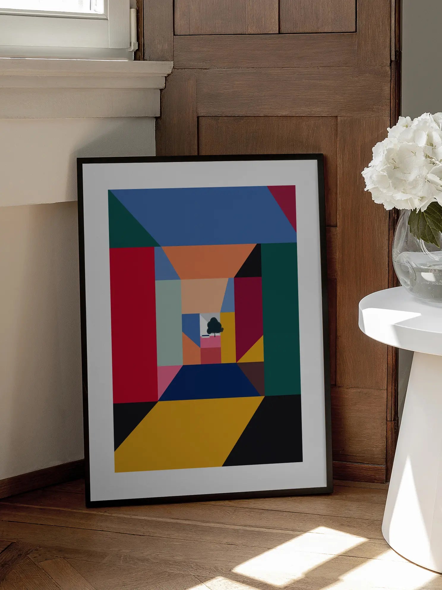 Graphic Colorful House Poster
