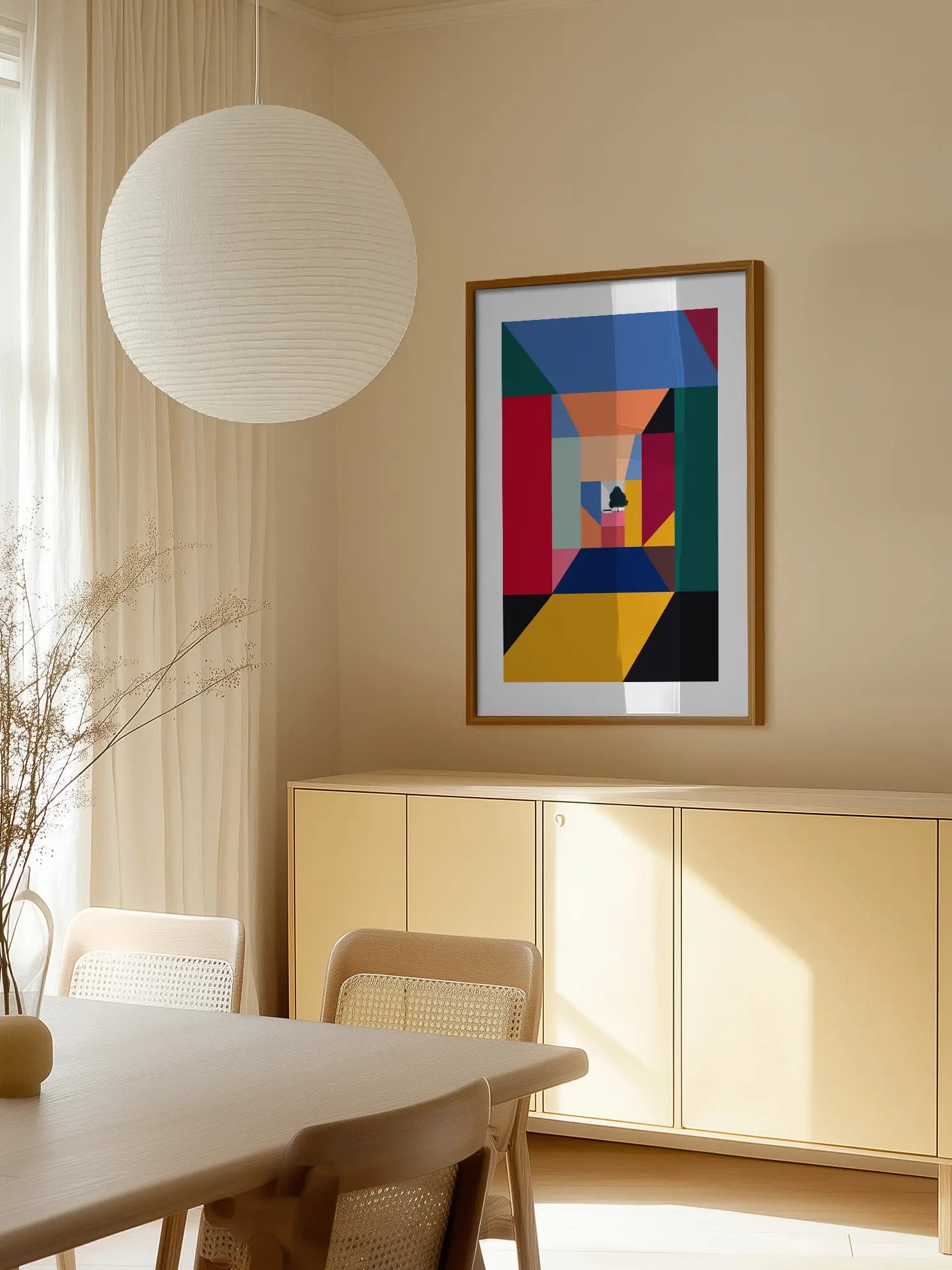 Graphic Colorful House Poster