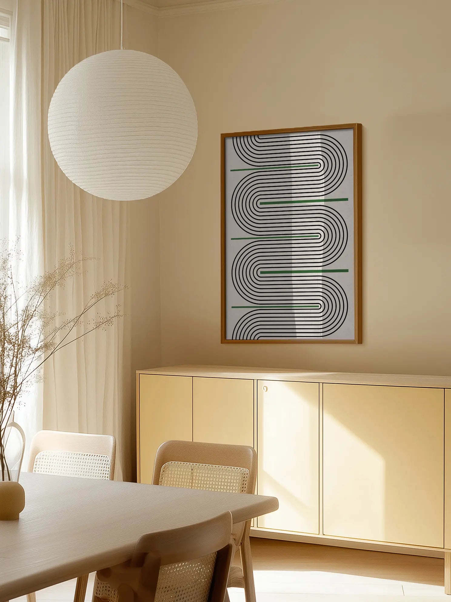 Graphic Curve Poster