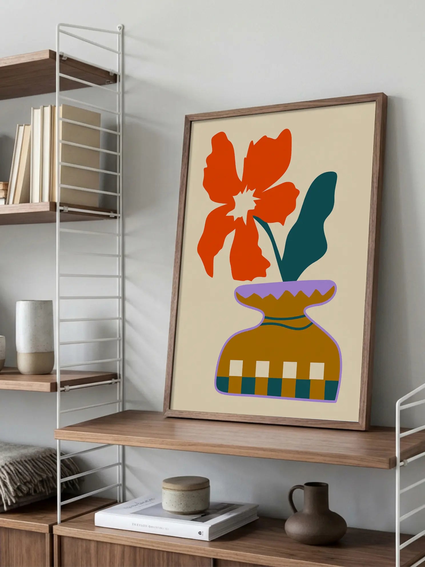 Graphic Flower Vase Poster