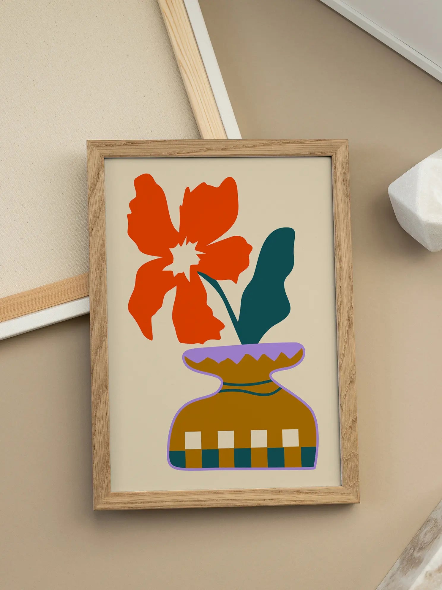 Graphic Flower Vase Poster
