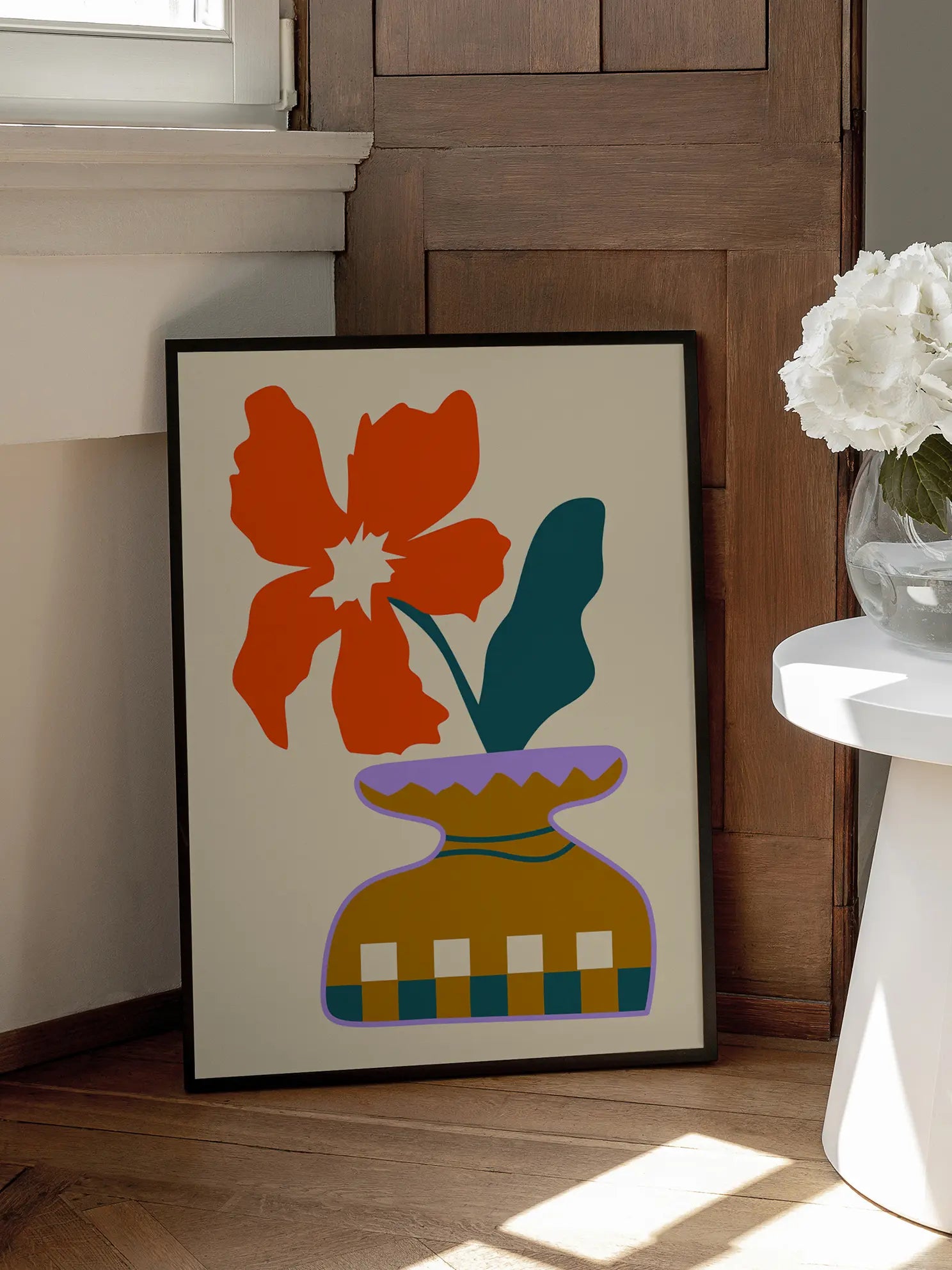 Graphic Flower Vase Poster