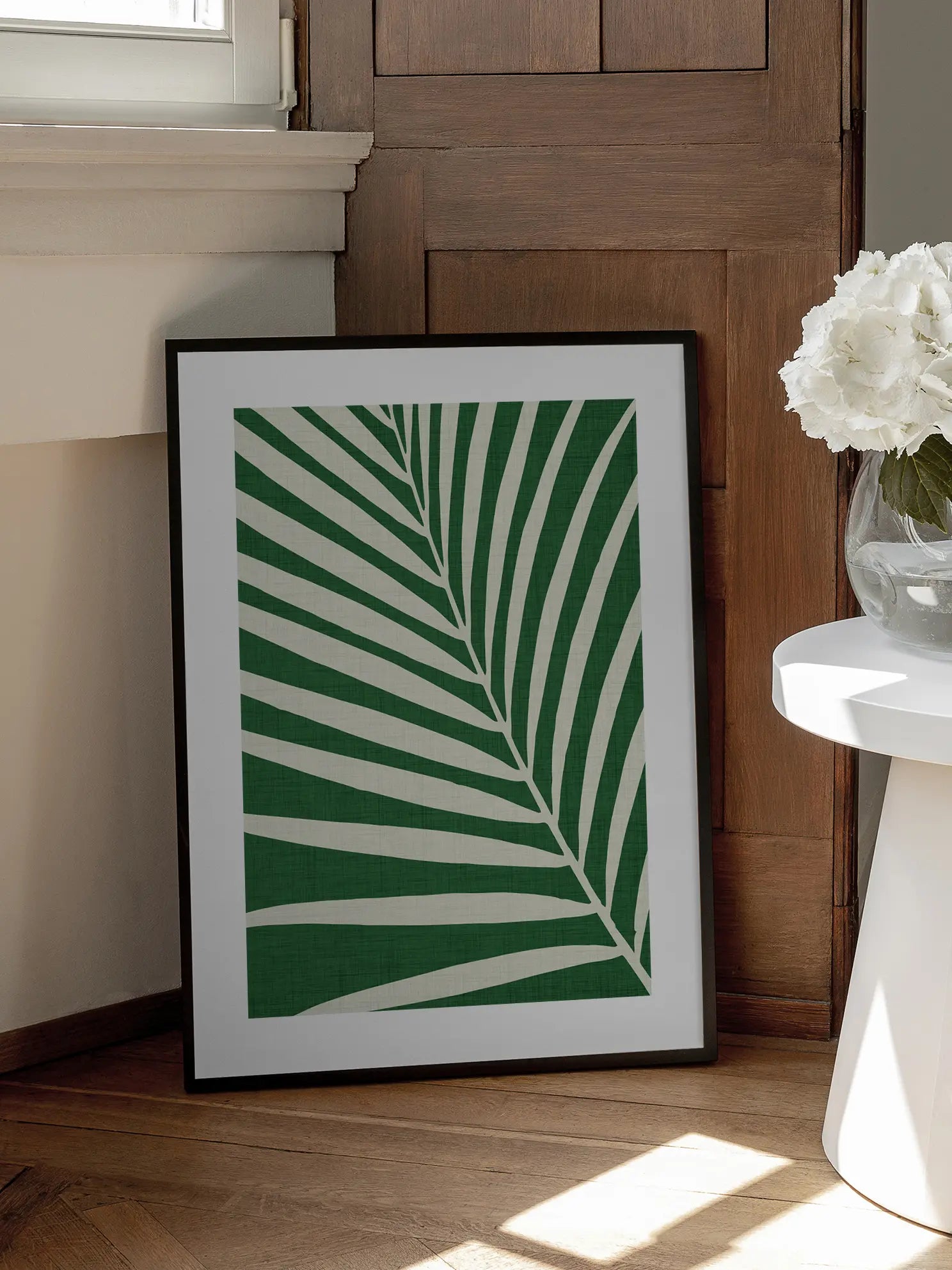 Graphic Green Leaf Poster